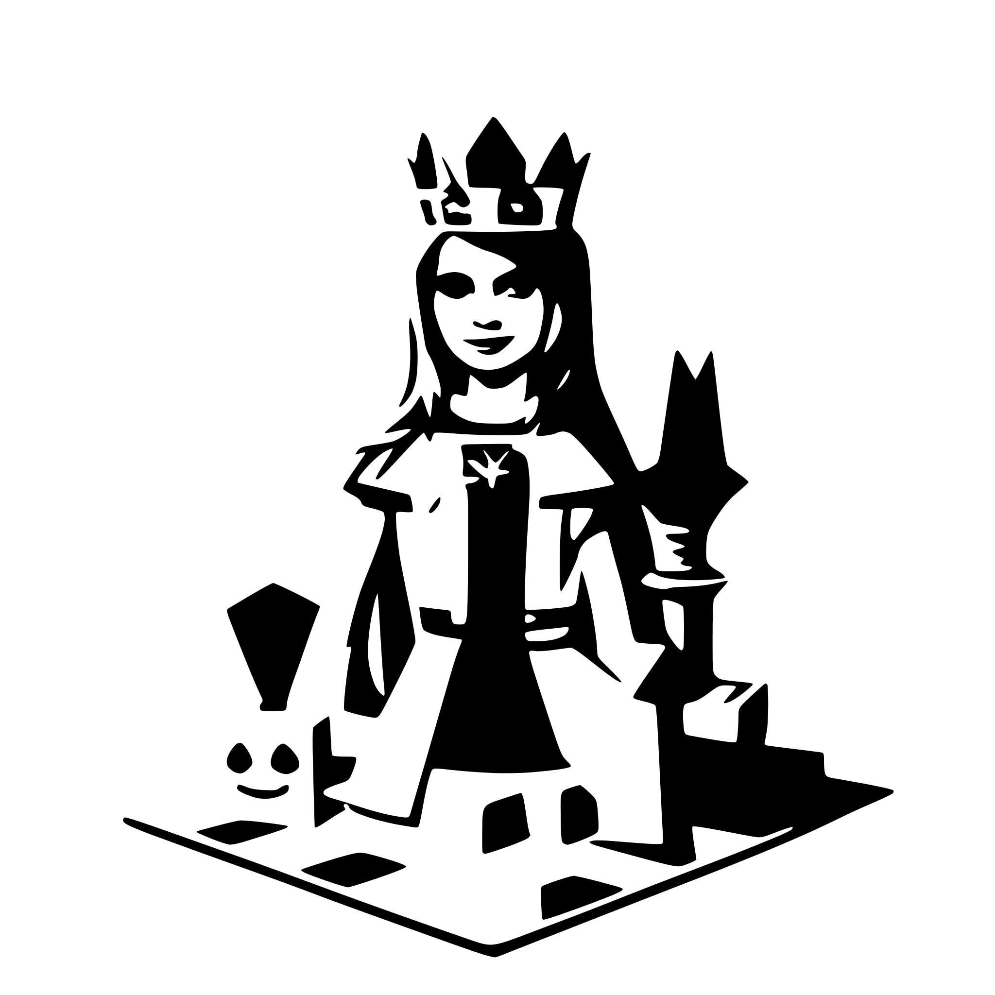 AI-generated SVG of 'boardgame queen of the meeples'