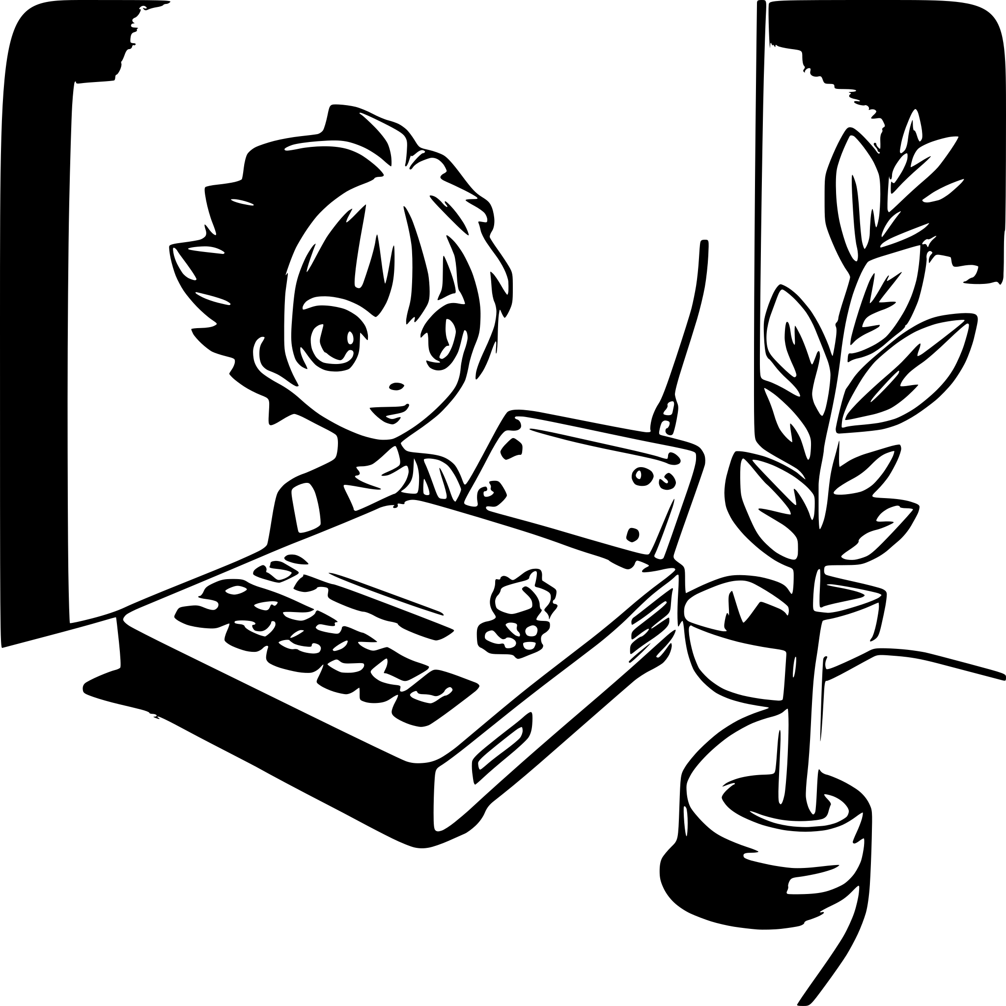 AI-generated SVG of a raspberry pi 4 being setup