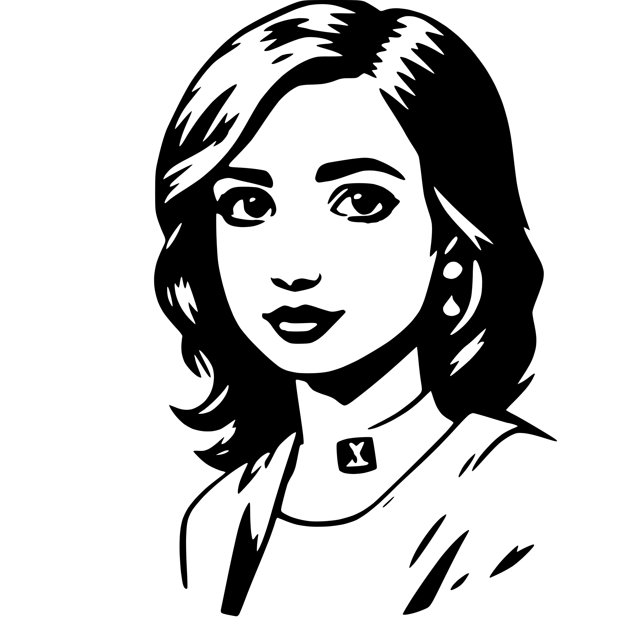 AI-generated SVG of a girl