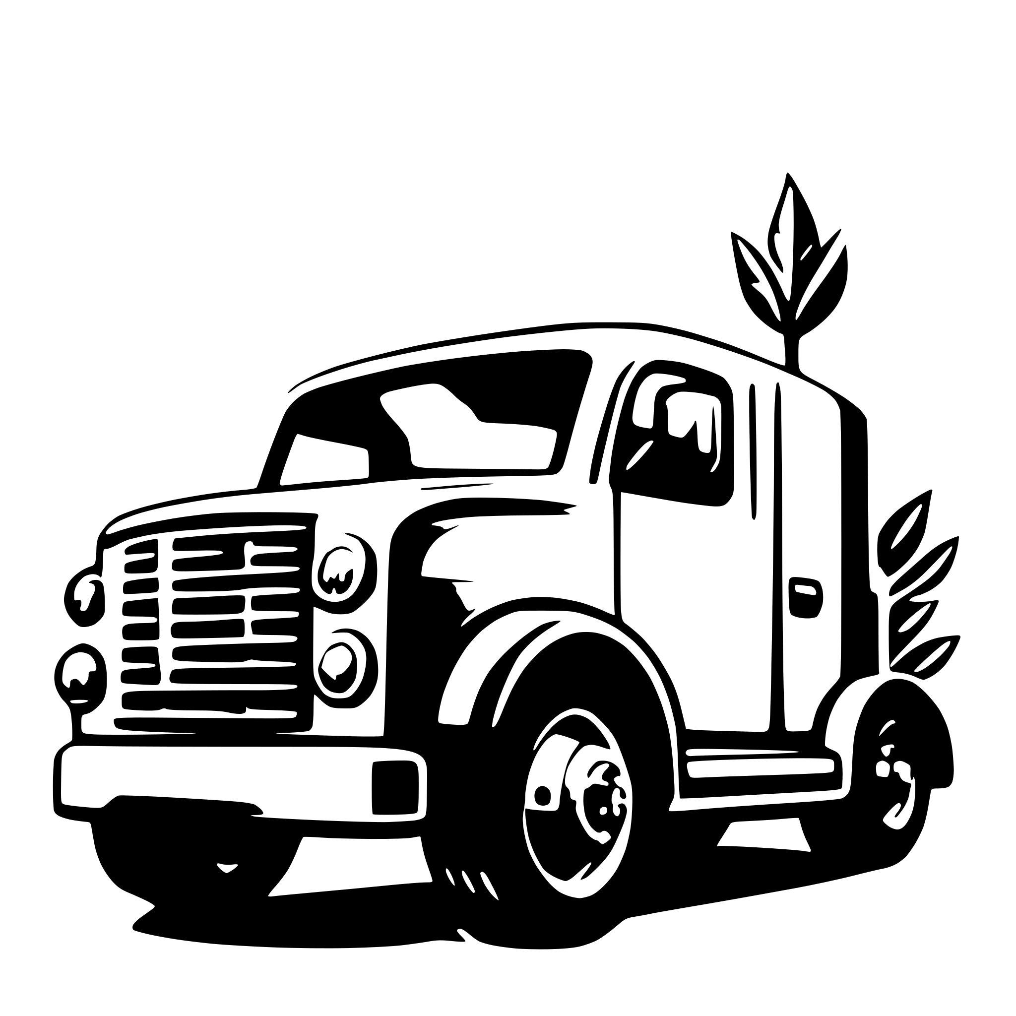 AI-generated SVG of 'Truck Green energy'