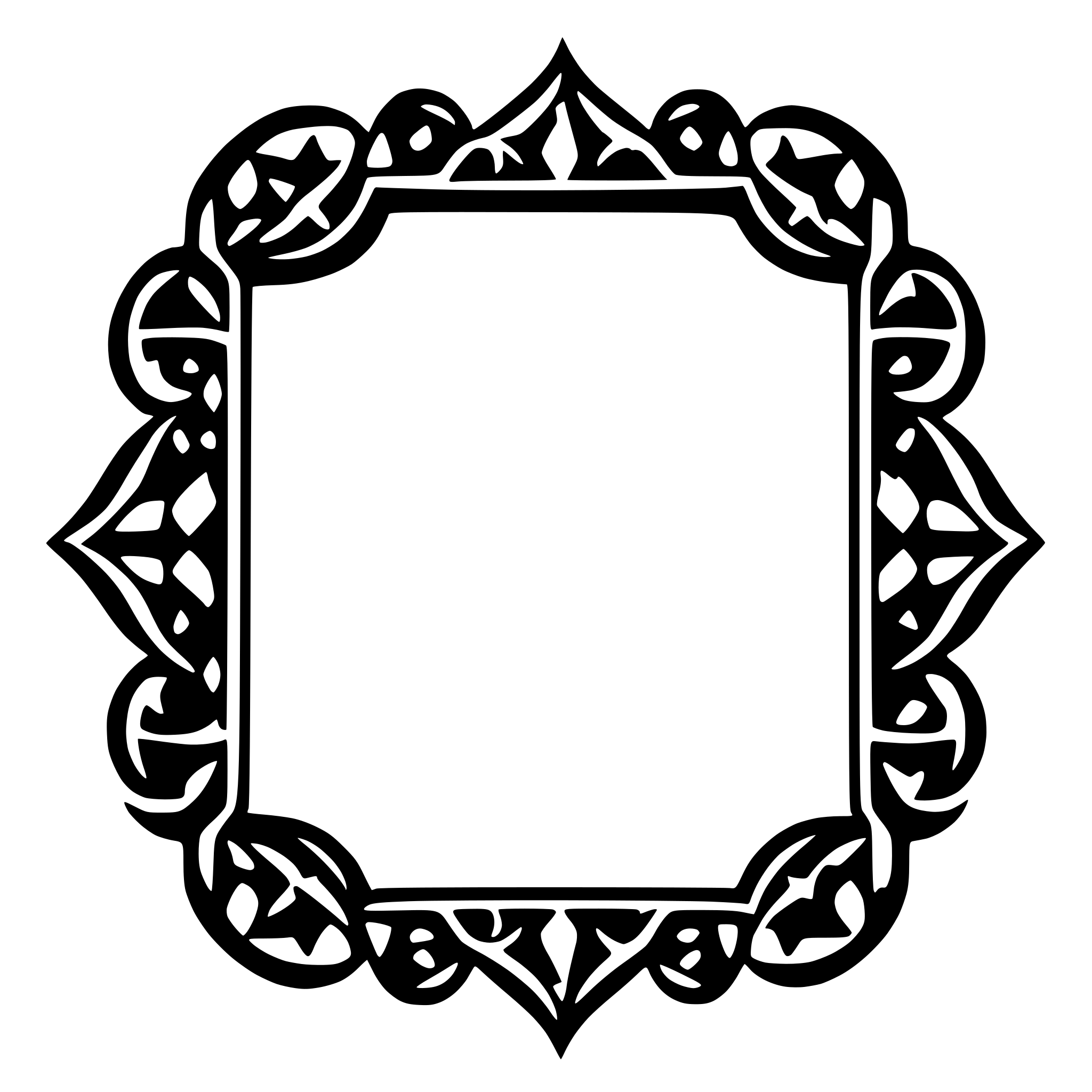 AI-generated SVG of a page border for a book that use islamic art