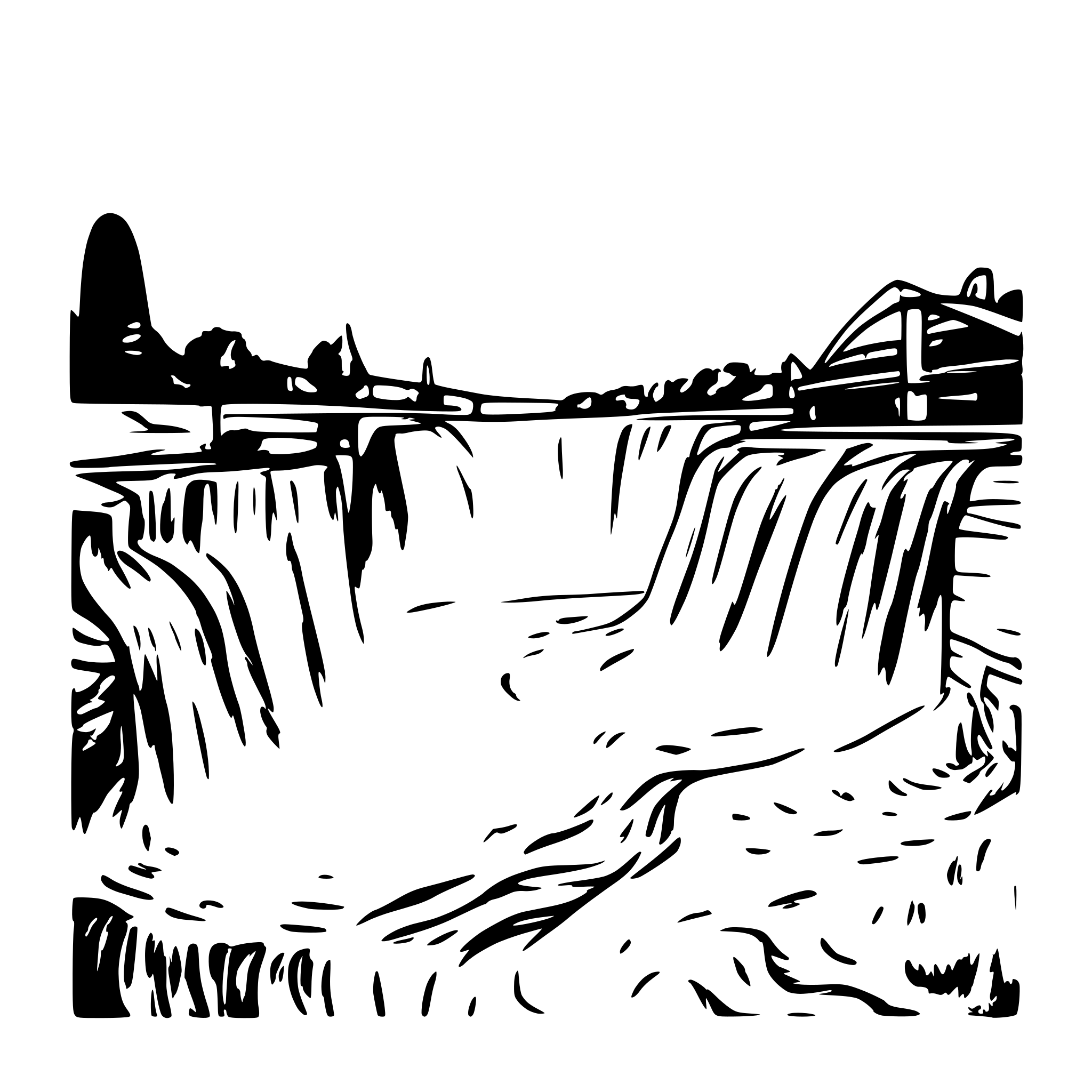 AI-generated SVG of a niagara falls