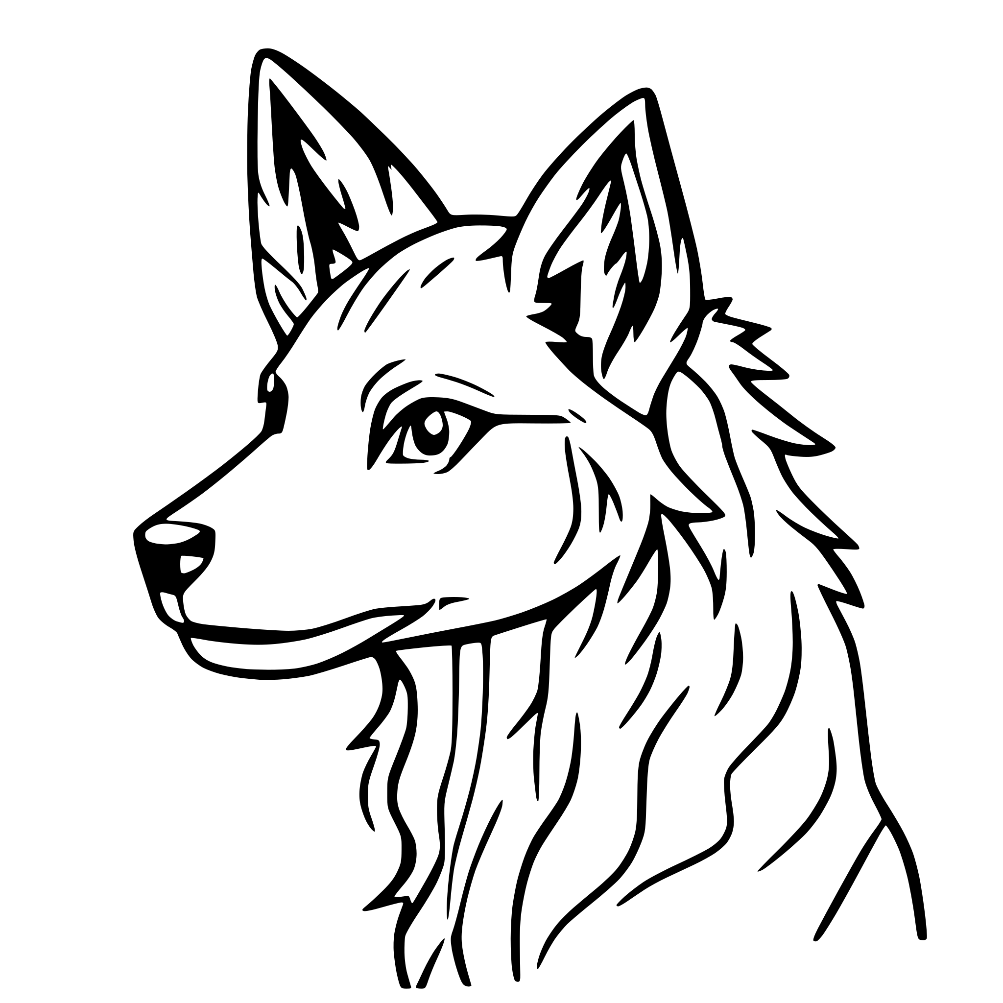 AI-generated SVG of a Generate a Border Collie from the side view