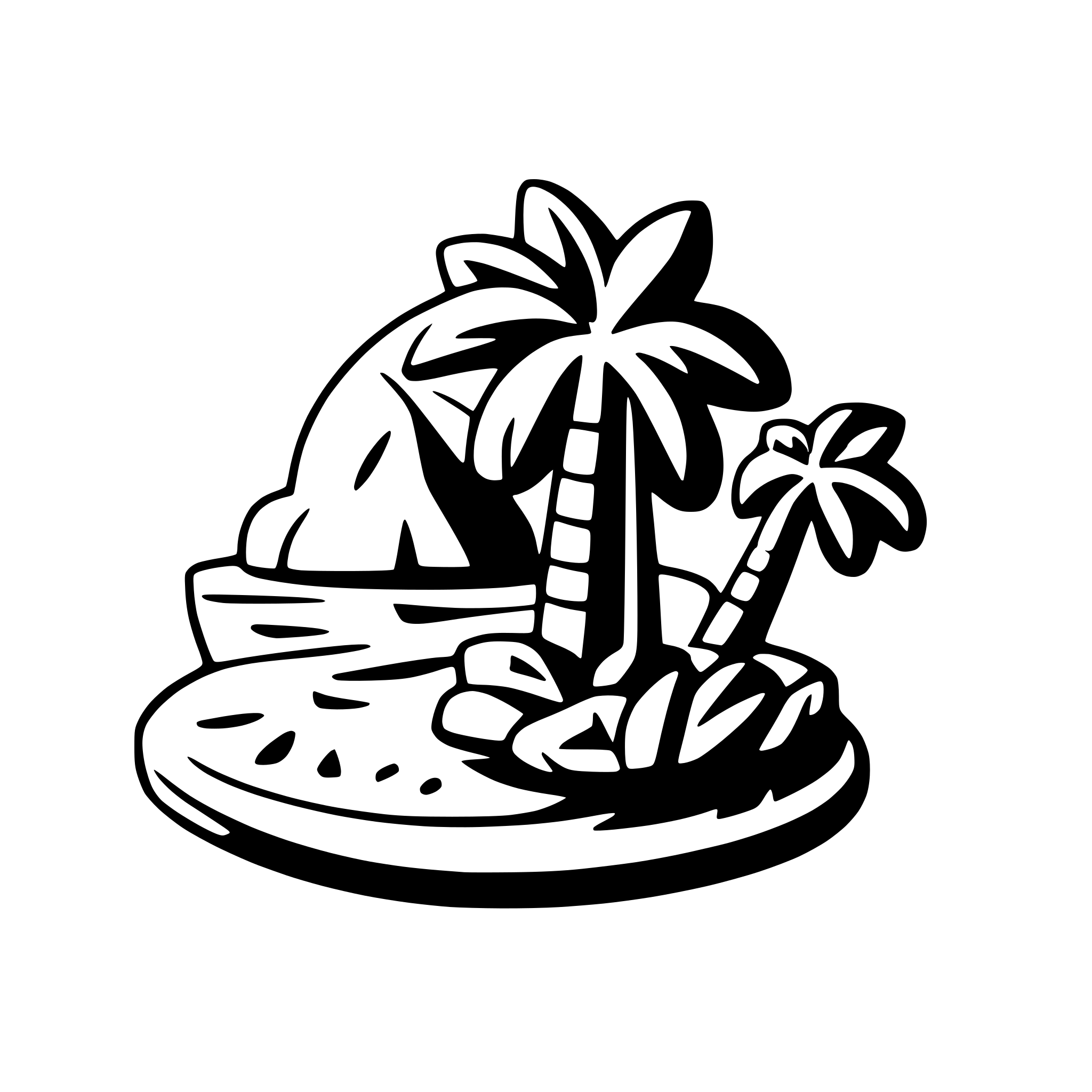 AI-generated SVG of 'tropical Island'