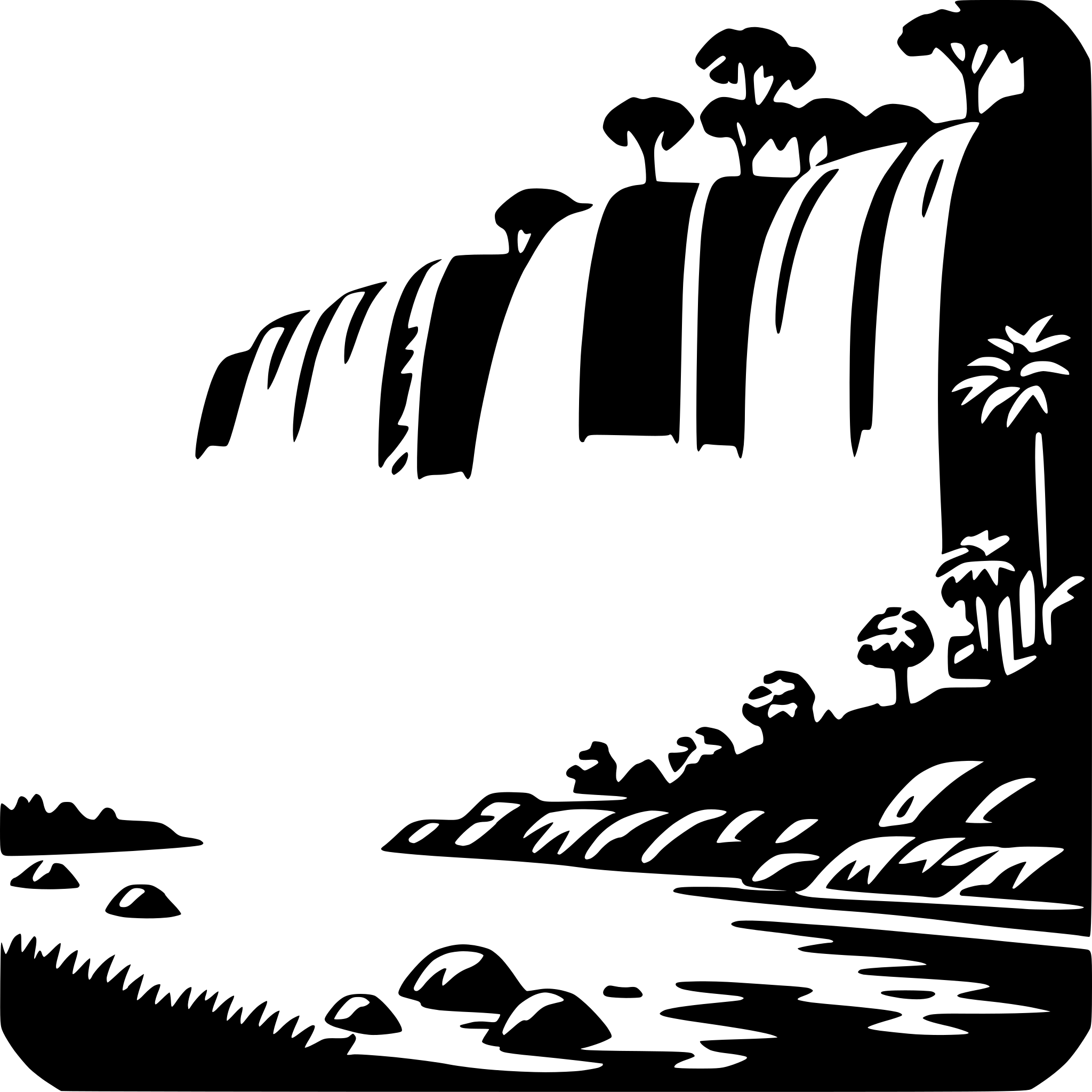 AI-generated SVG of 'iguazu falls'