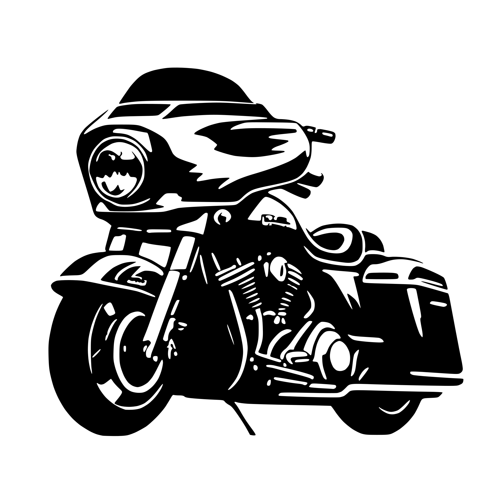 AI-generated SVG of 'HARLEY DAVIDSON STREET GLIDE'