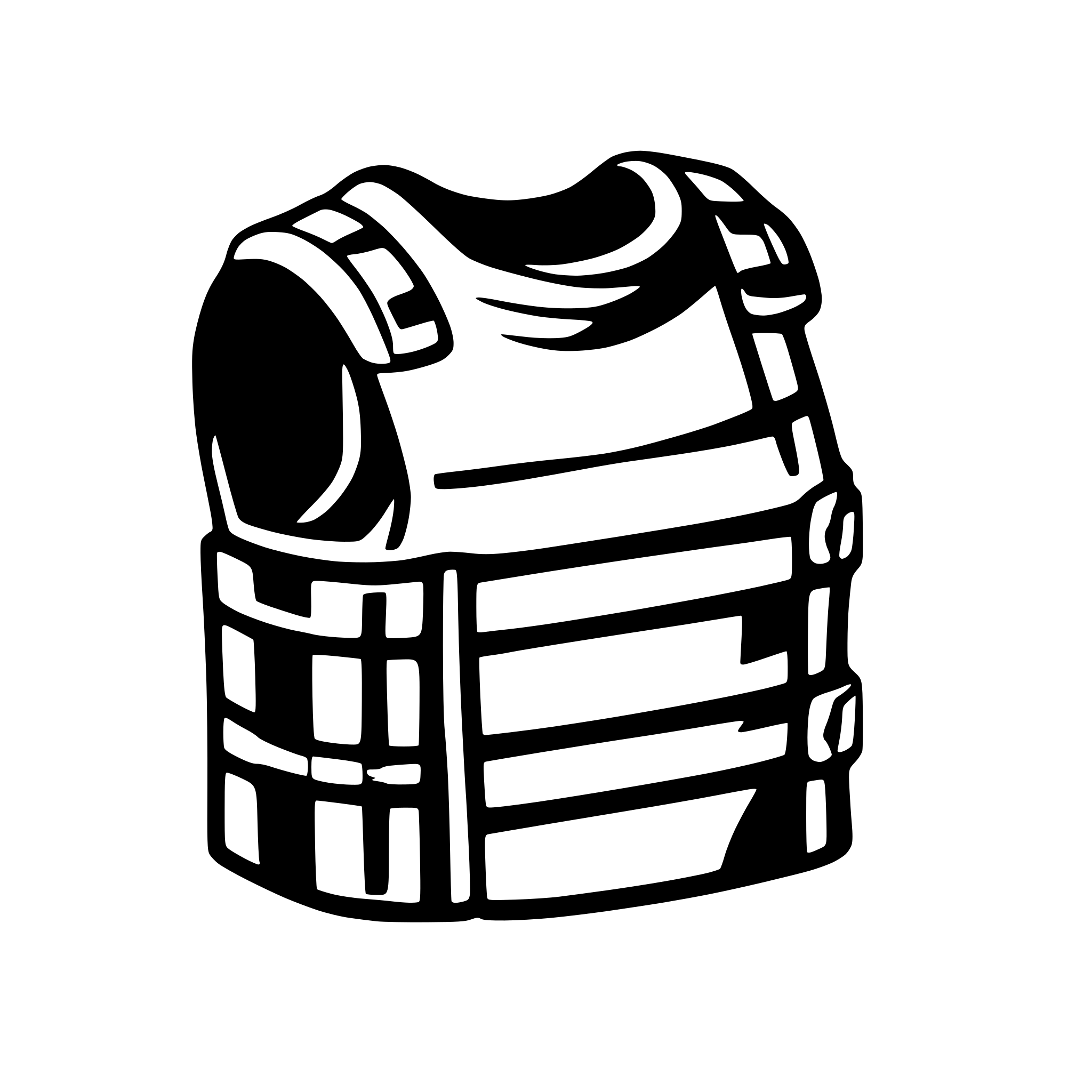 AI-generated SVG of a perspective view of samurai chest armor