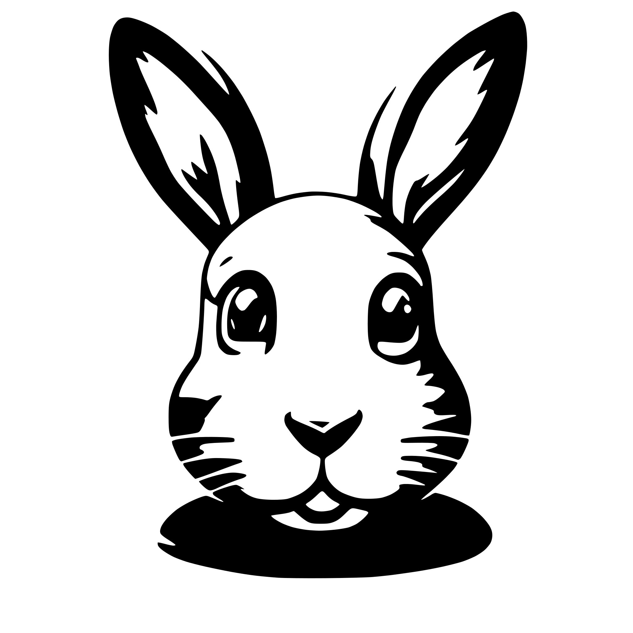 AI-generated SVG of a bunny face