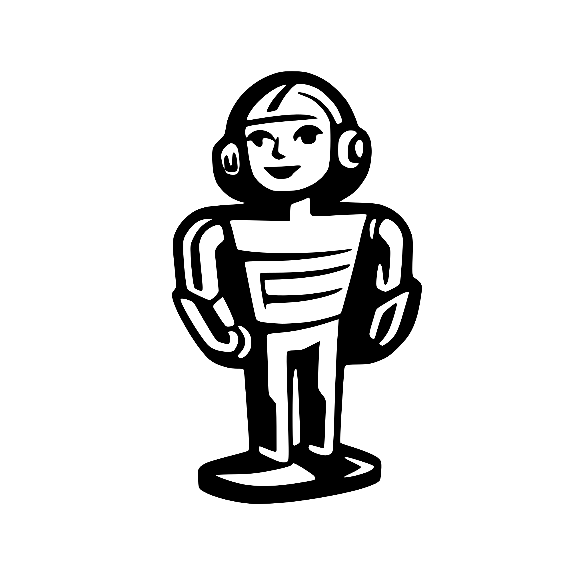 AI-generated SVG of a abstract robot and human logo