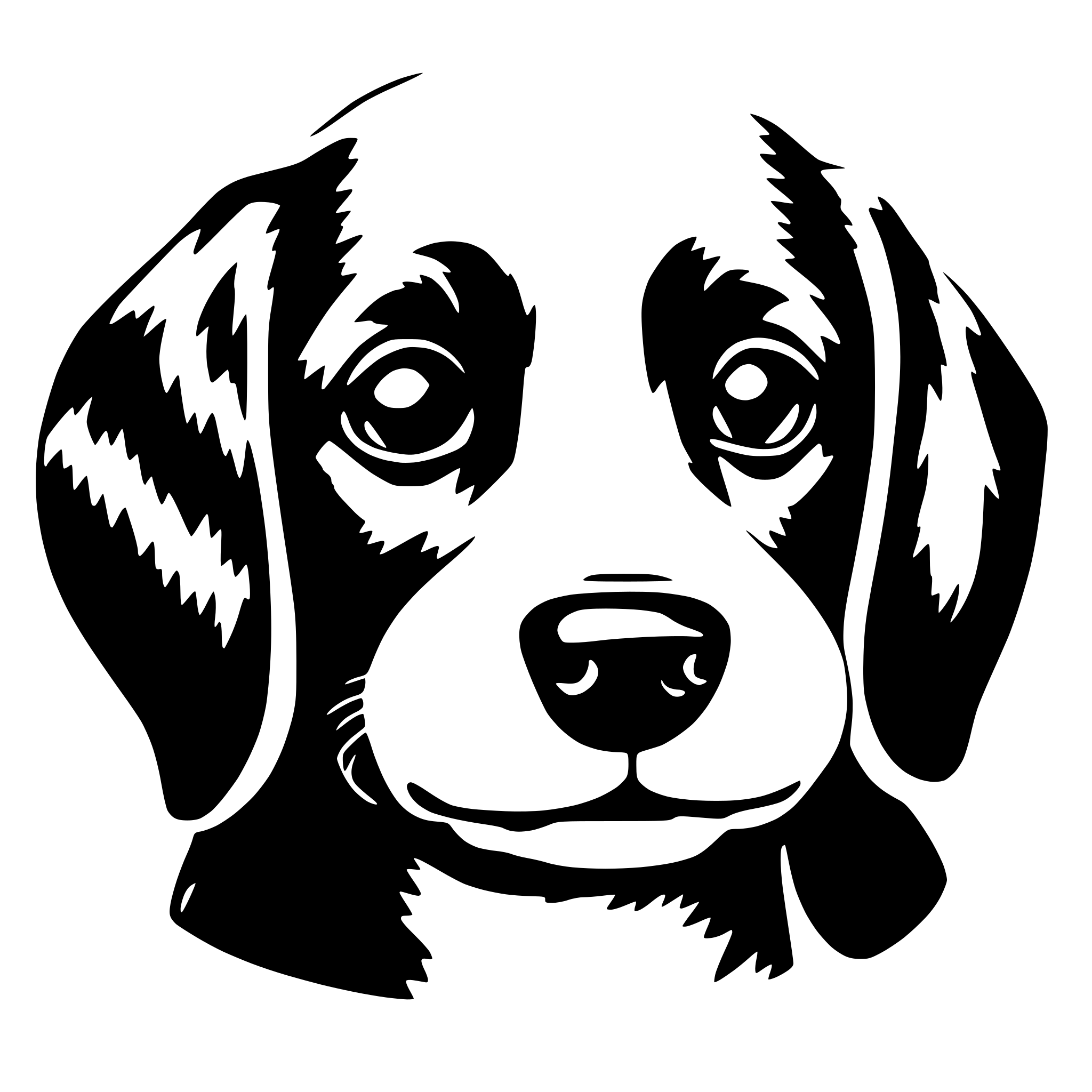 AI-generated SVG of 'cutie dogs face'