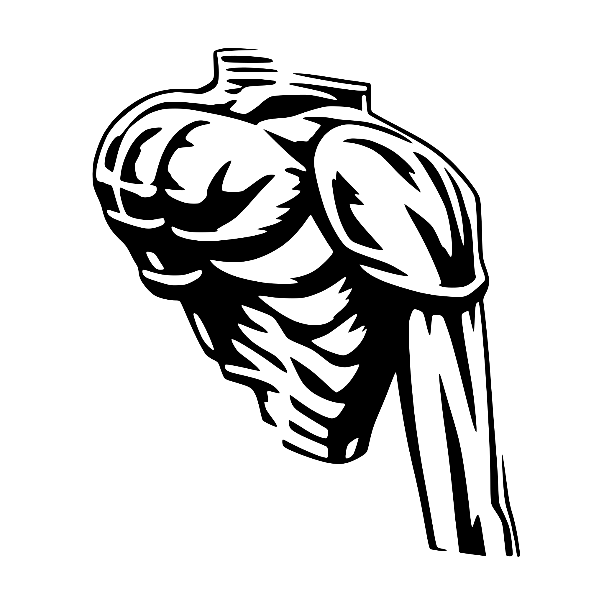 AI-generated SVG of a muscles of the human shoulder
