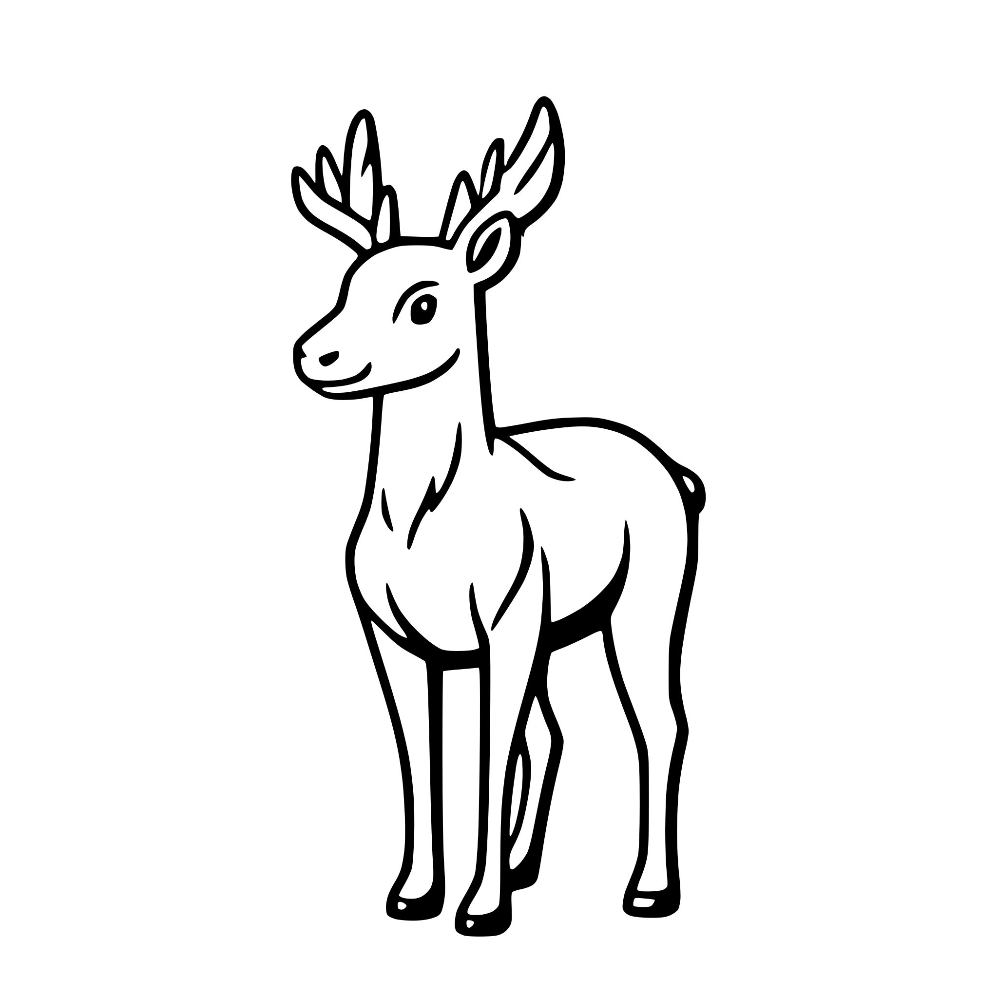 AI-generated SVG of 'deer standing in forest'