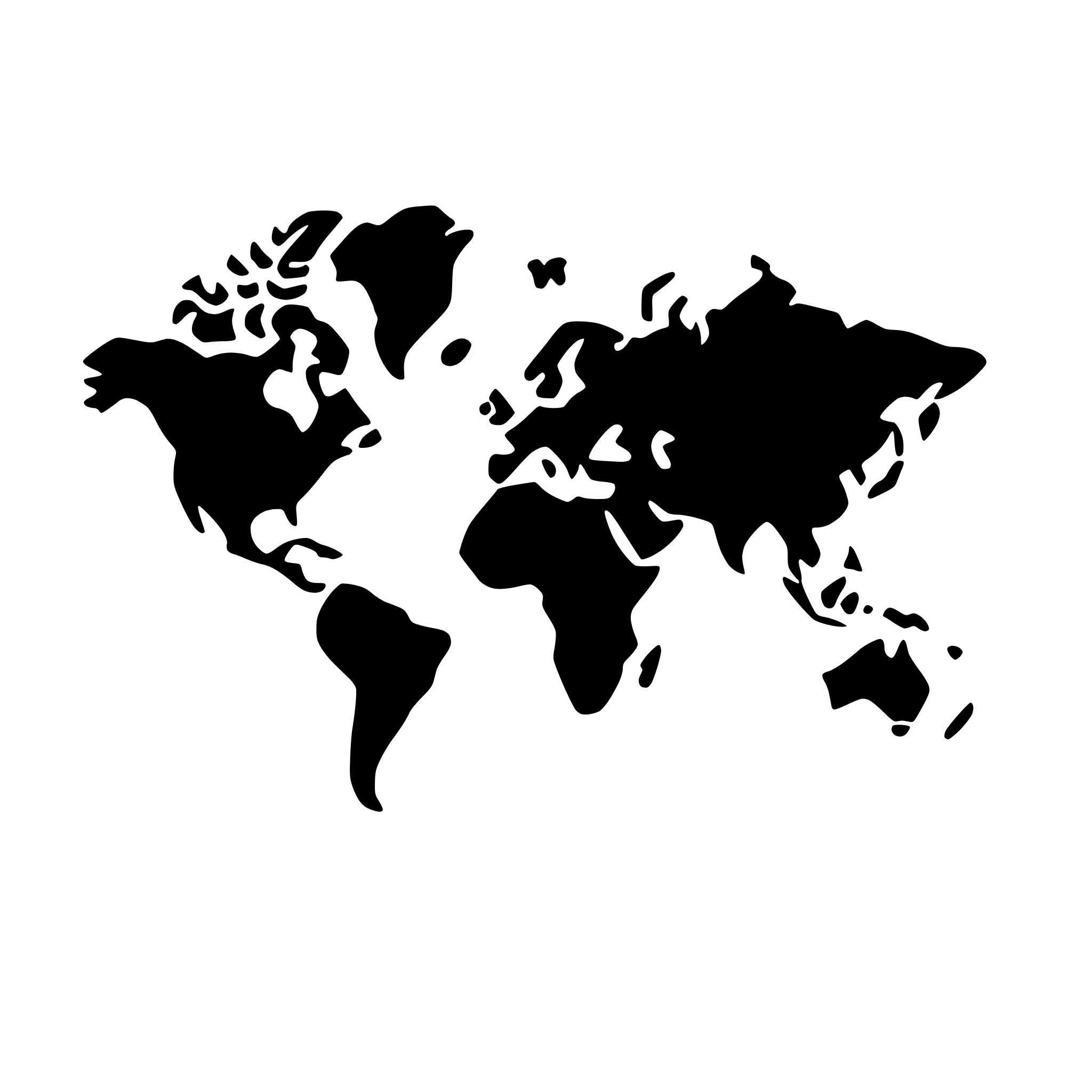 AI-generated SVG of a world map