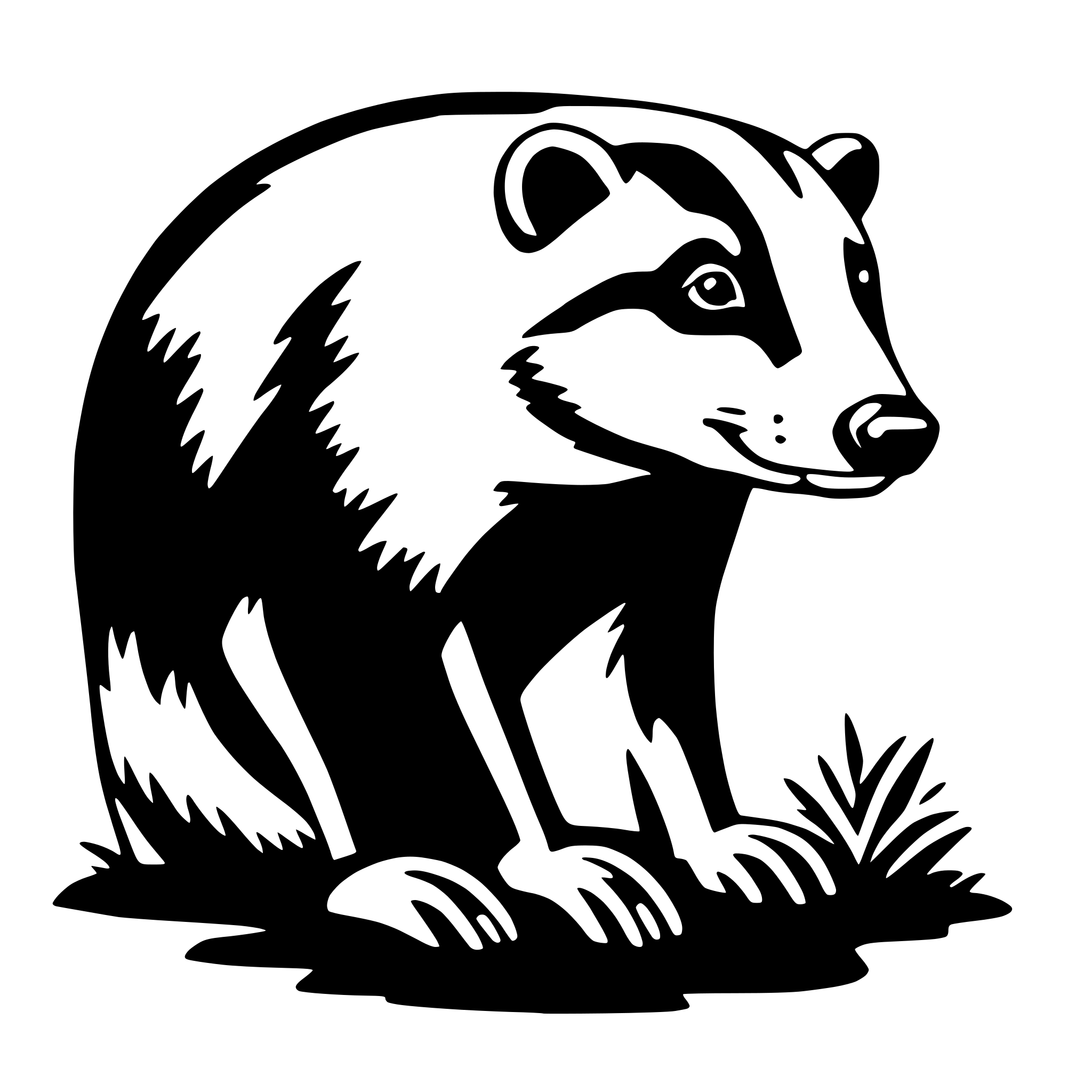 AI-generated SVG of a badger