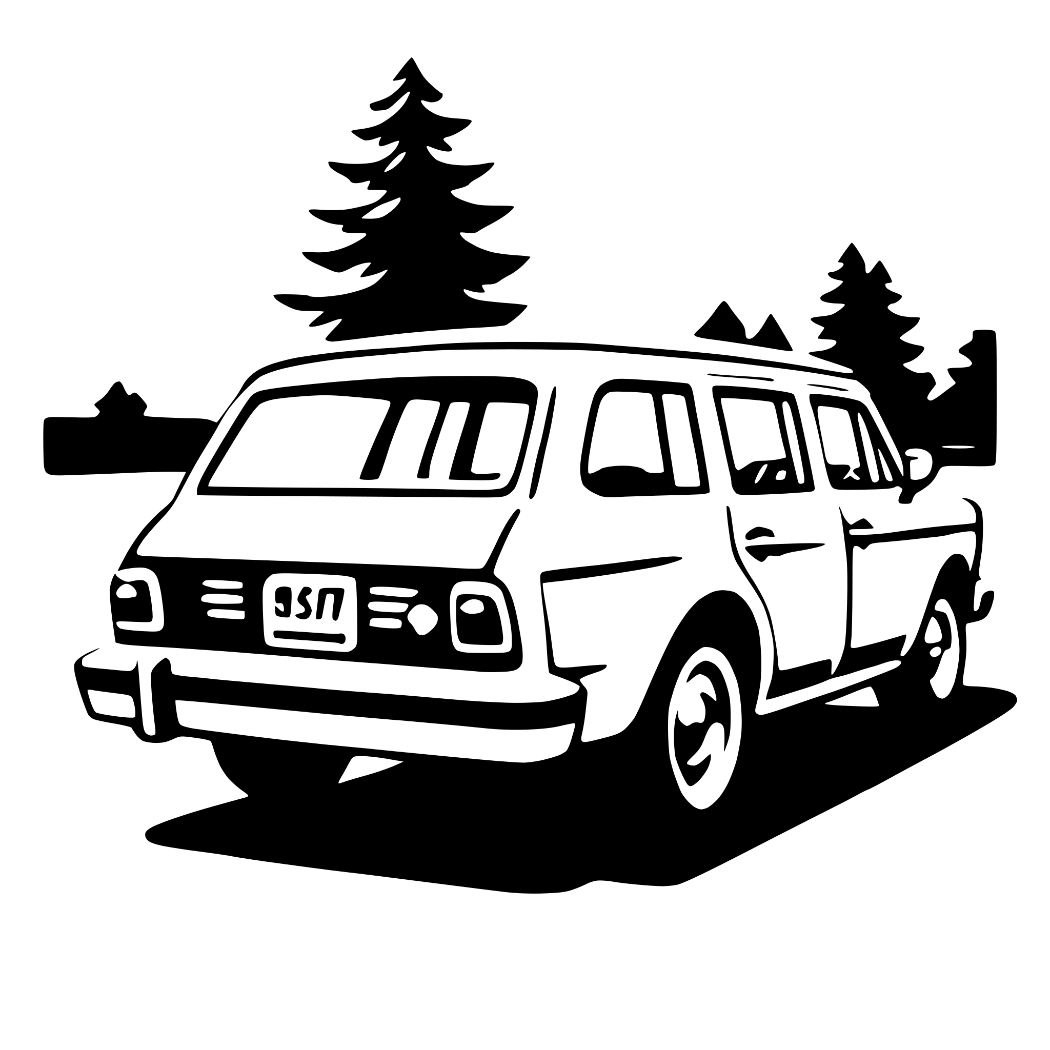 AI-generated SVG of a station wagon