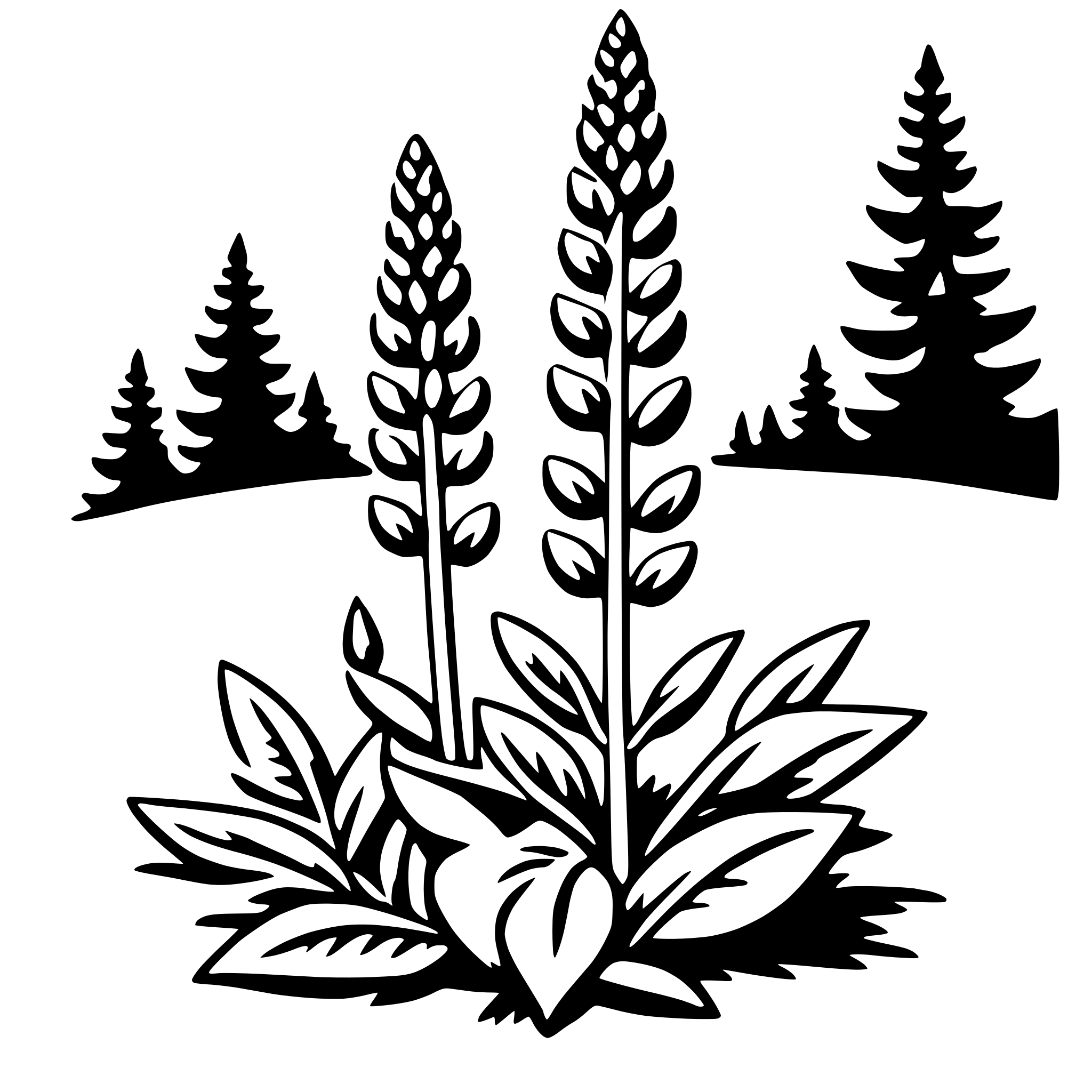 AI-generated SVG of 'lupine'