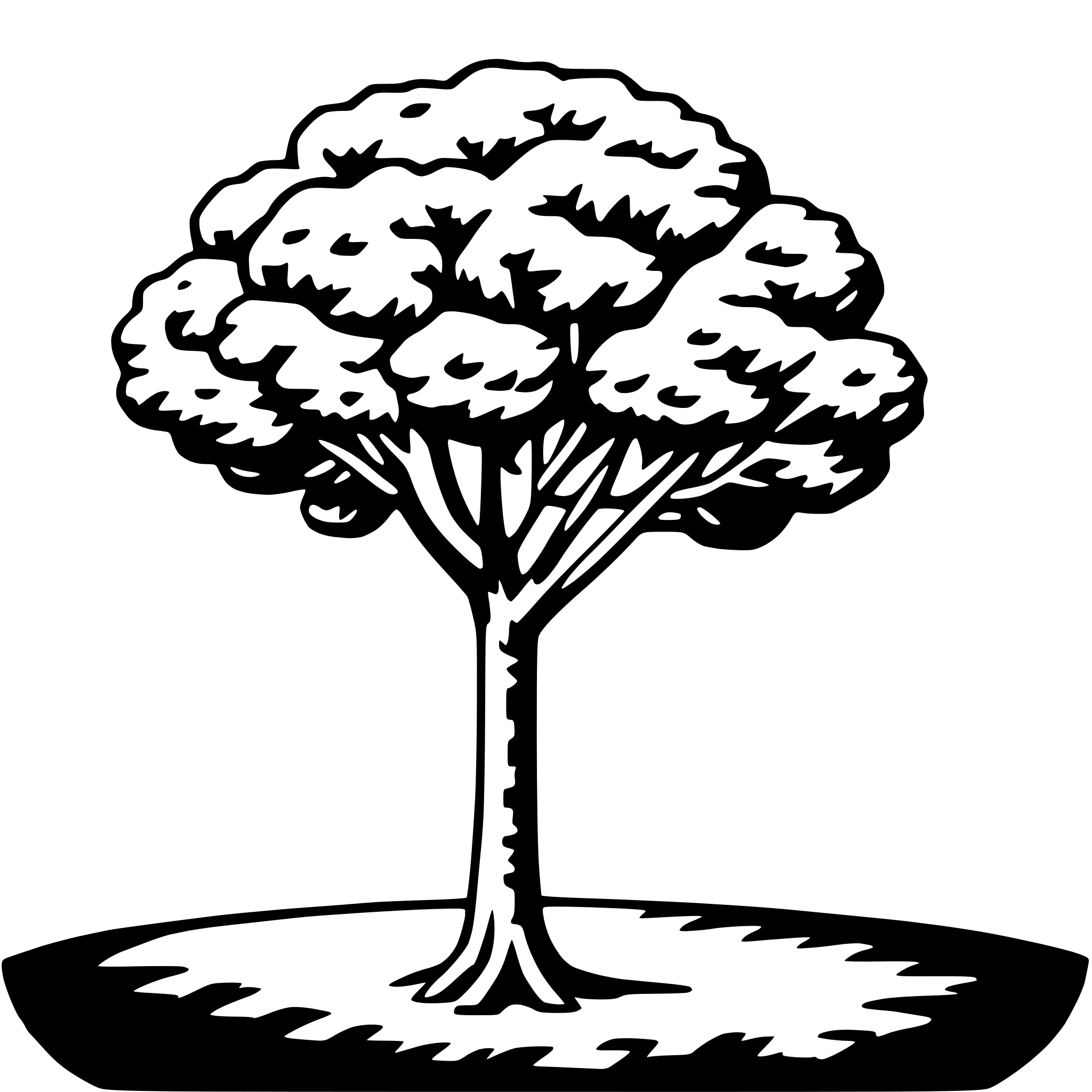 AI-generated SVG of a hawthorn tree