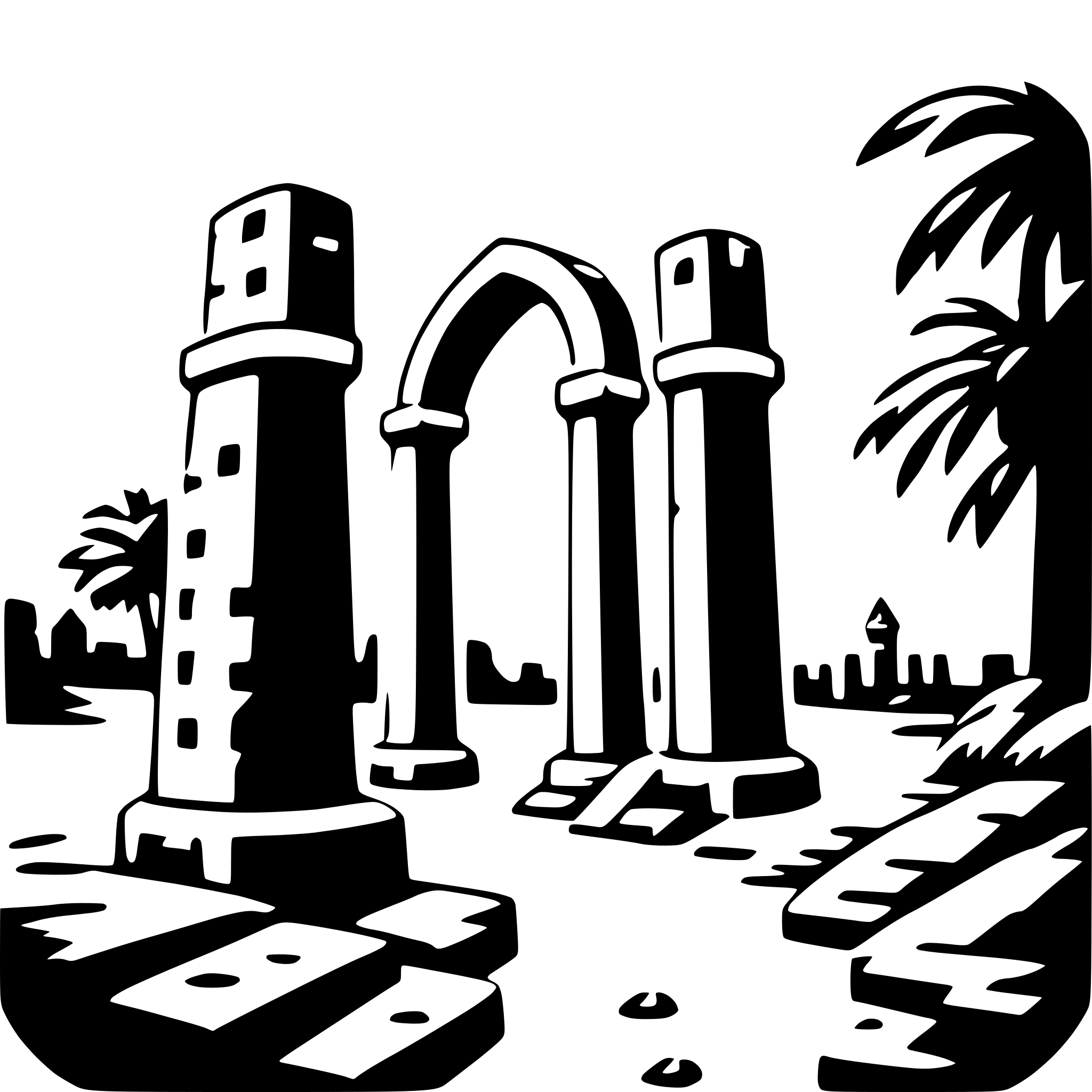 AI-generated SVG of a exploring ancient ruins