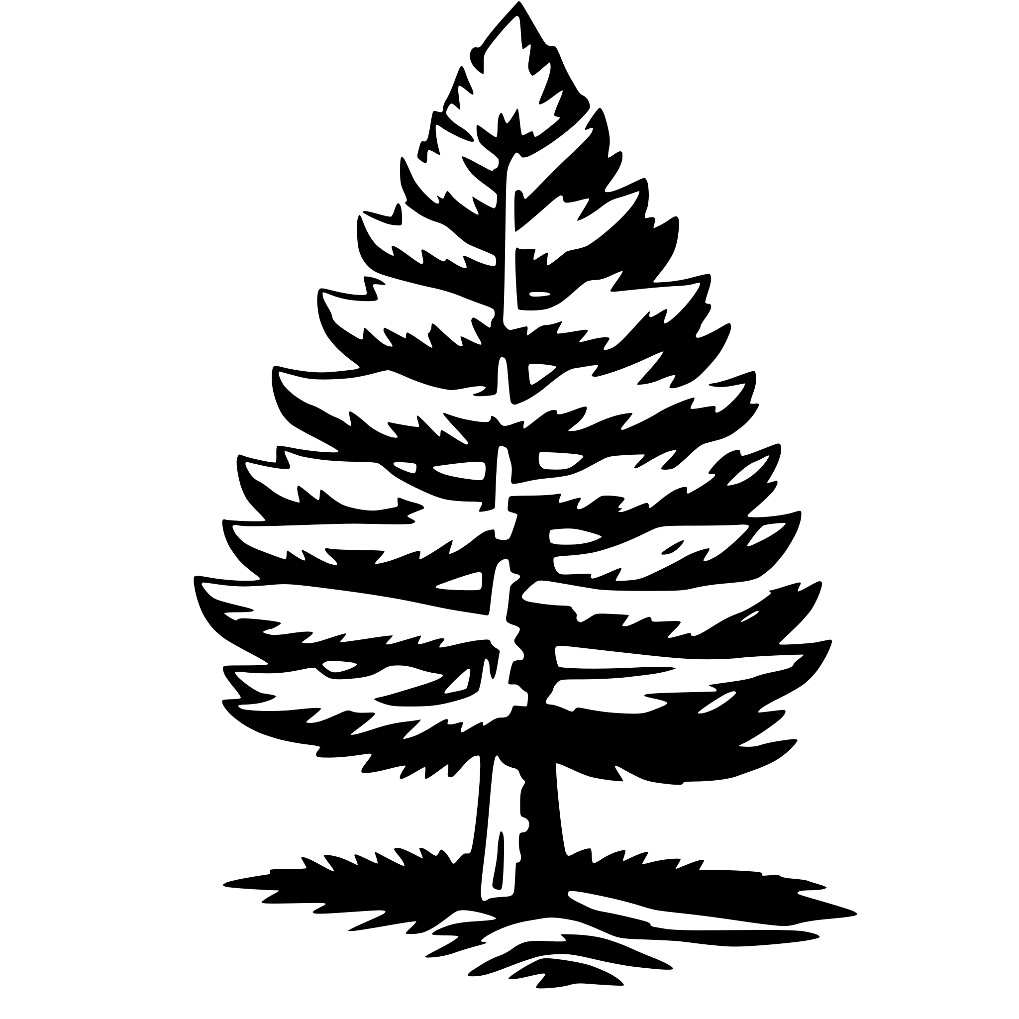 AI-generated SVG of 'a pine tree'