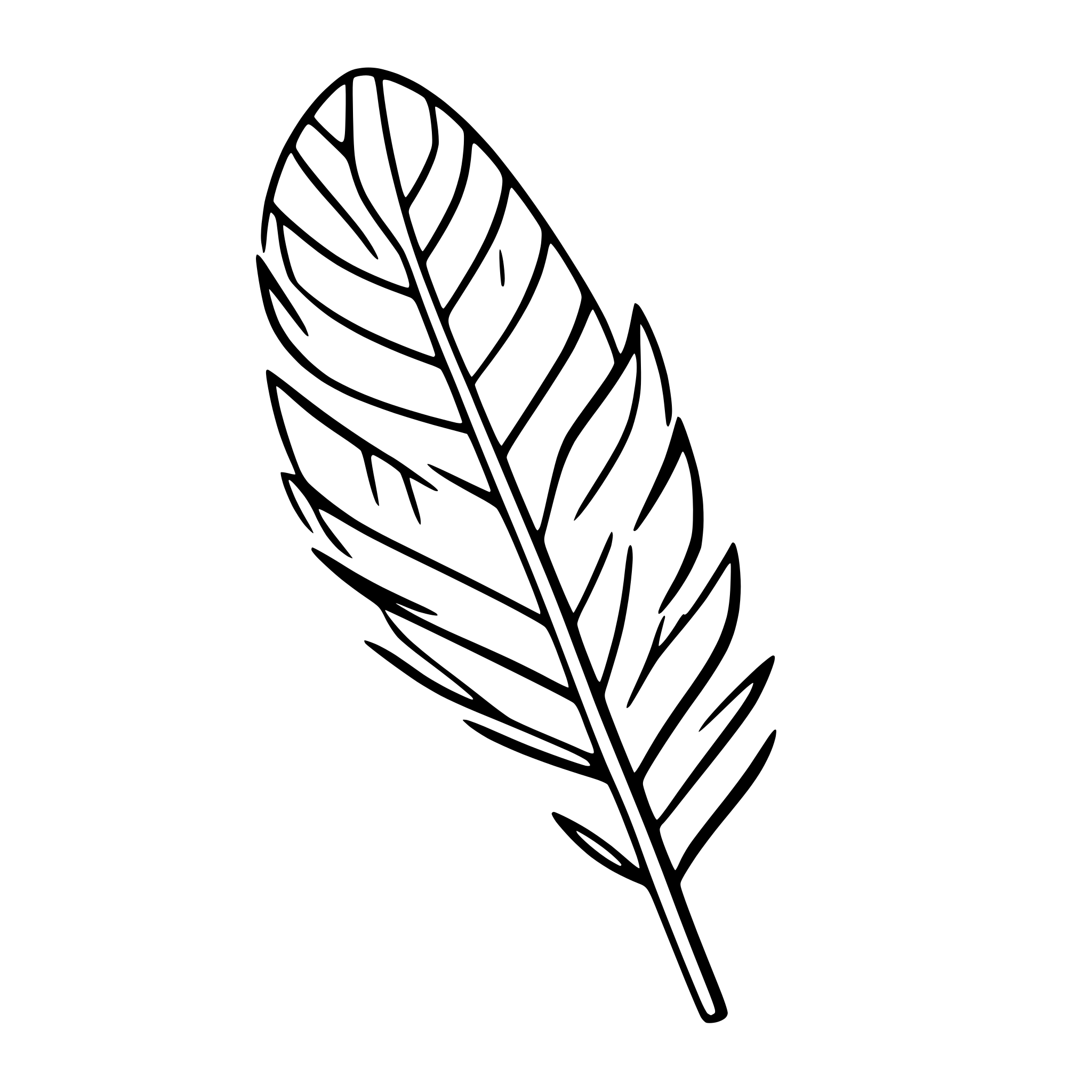 AI-generated SVG of a feather transforming into birds
