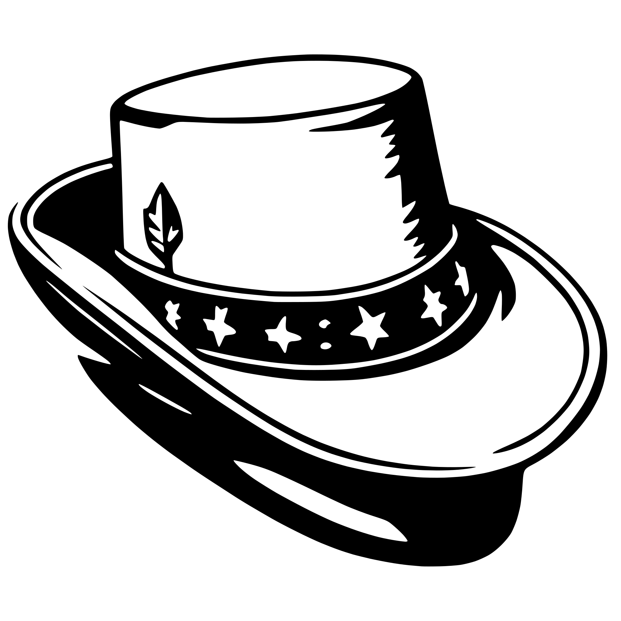 AI-generated SVG of a cowboy hat