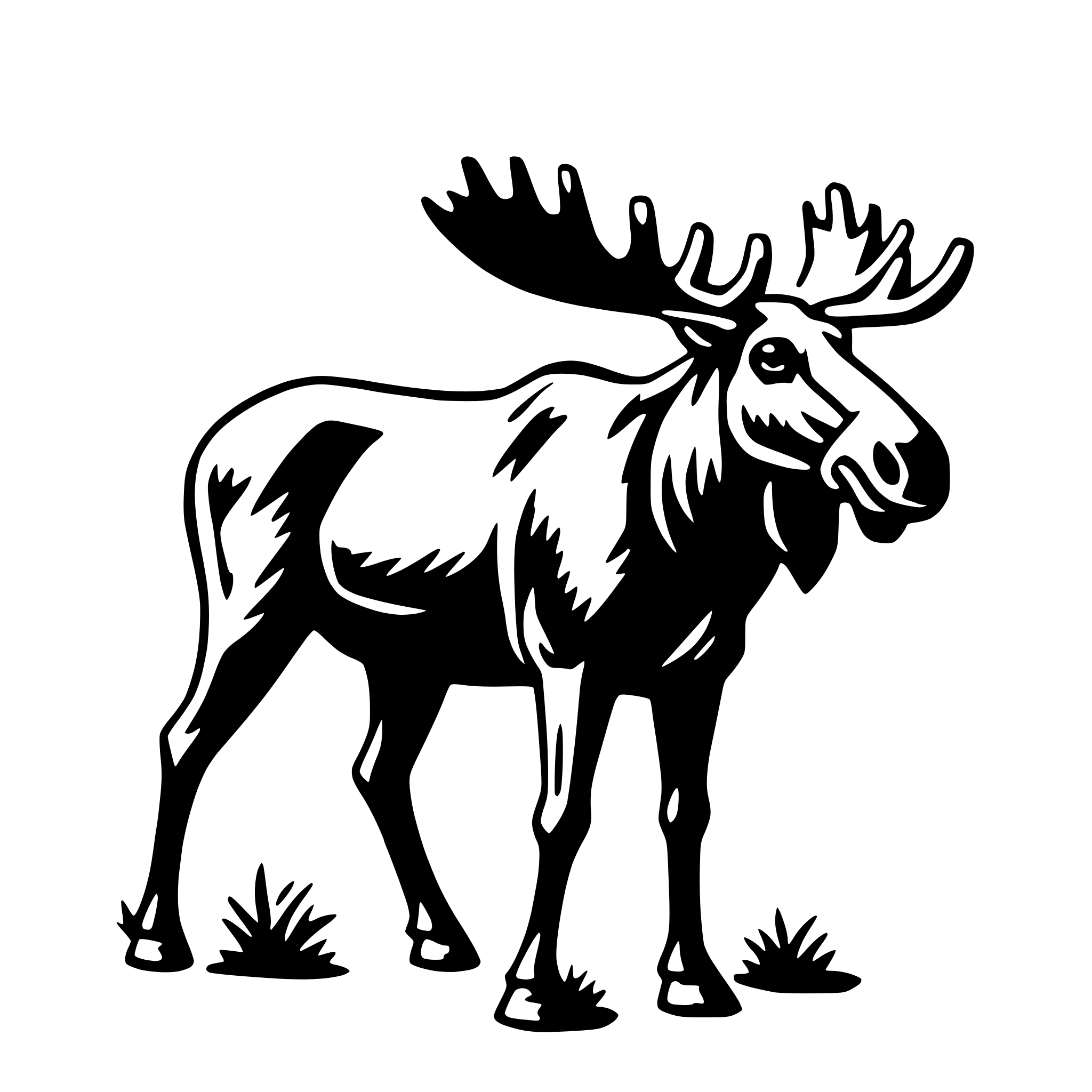 AI-generated SVG of a moose