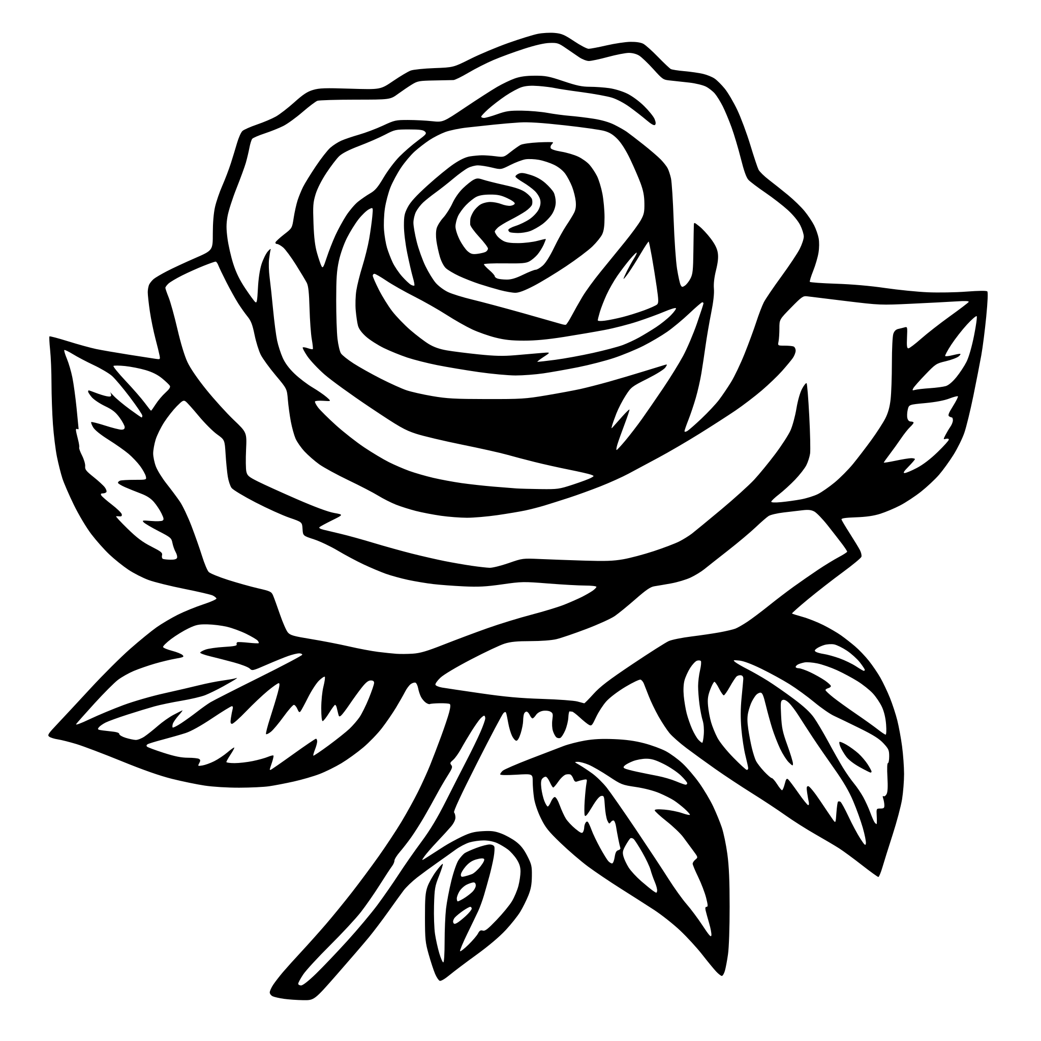 AI-generated SVG of 'rosa'