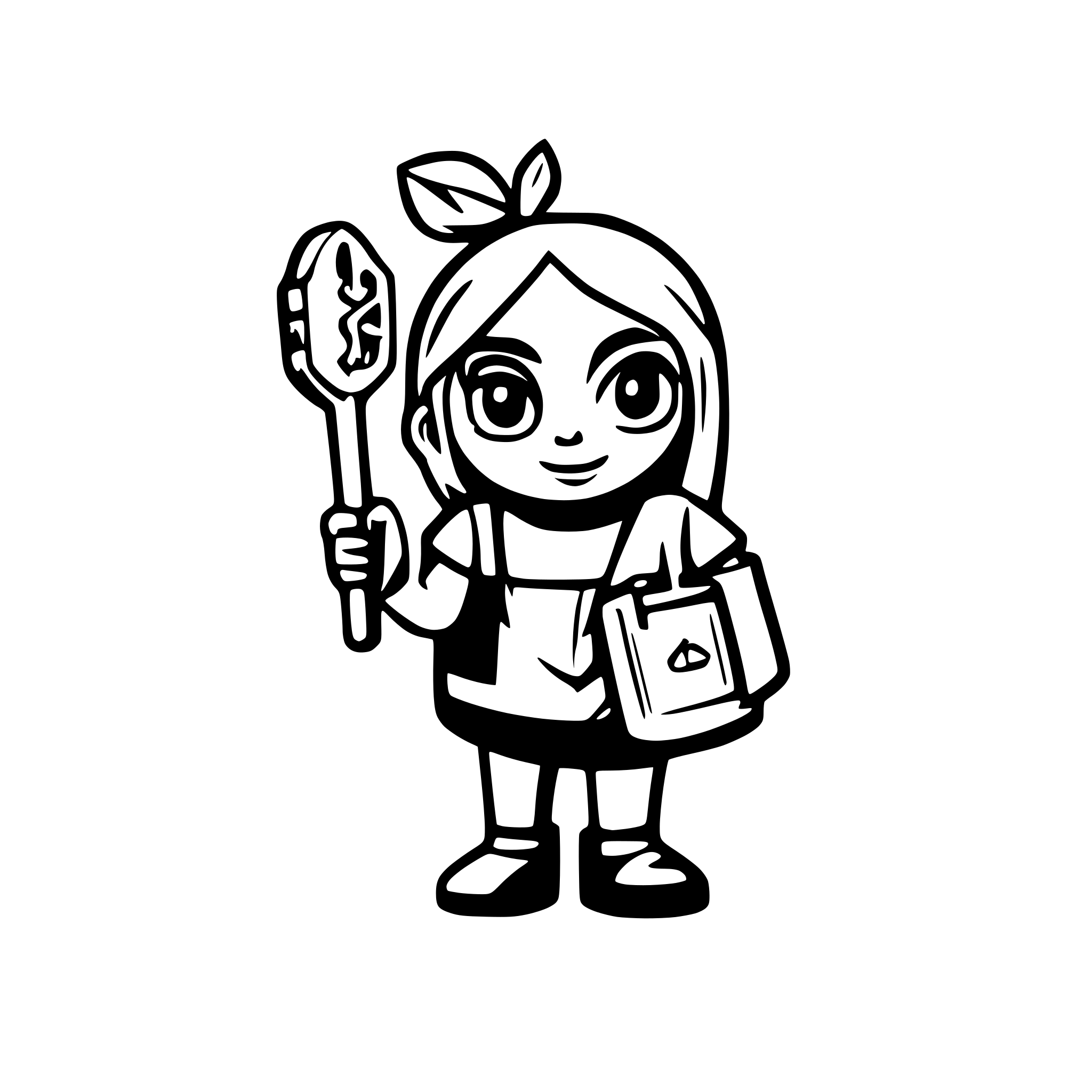 AI-generated SVG of a Minion carrying a keychain