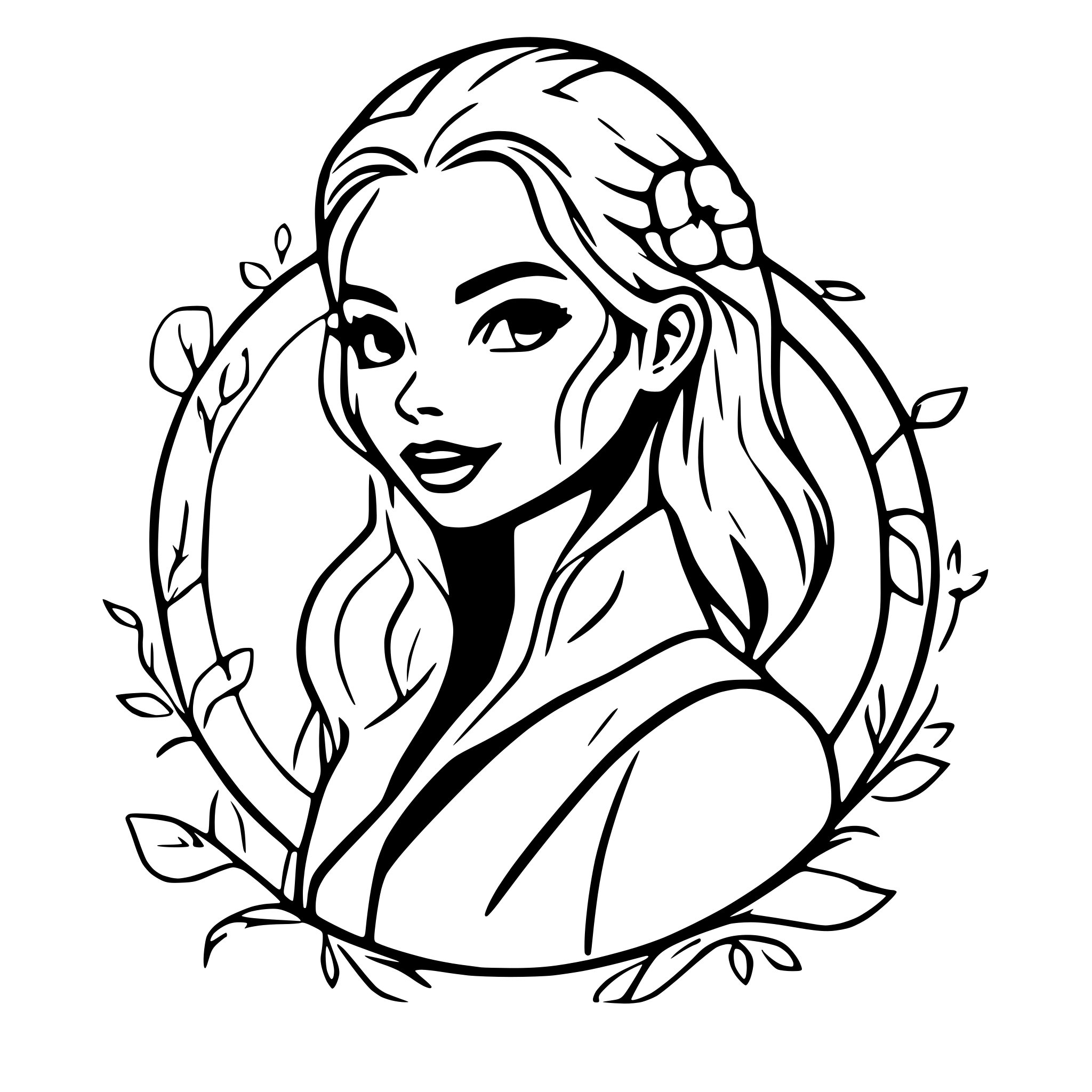 AI-generated SVG of a display the name Klara in script font with a scroll frame