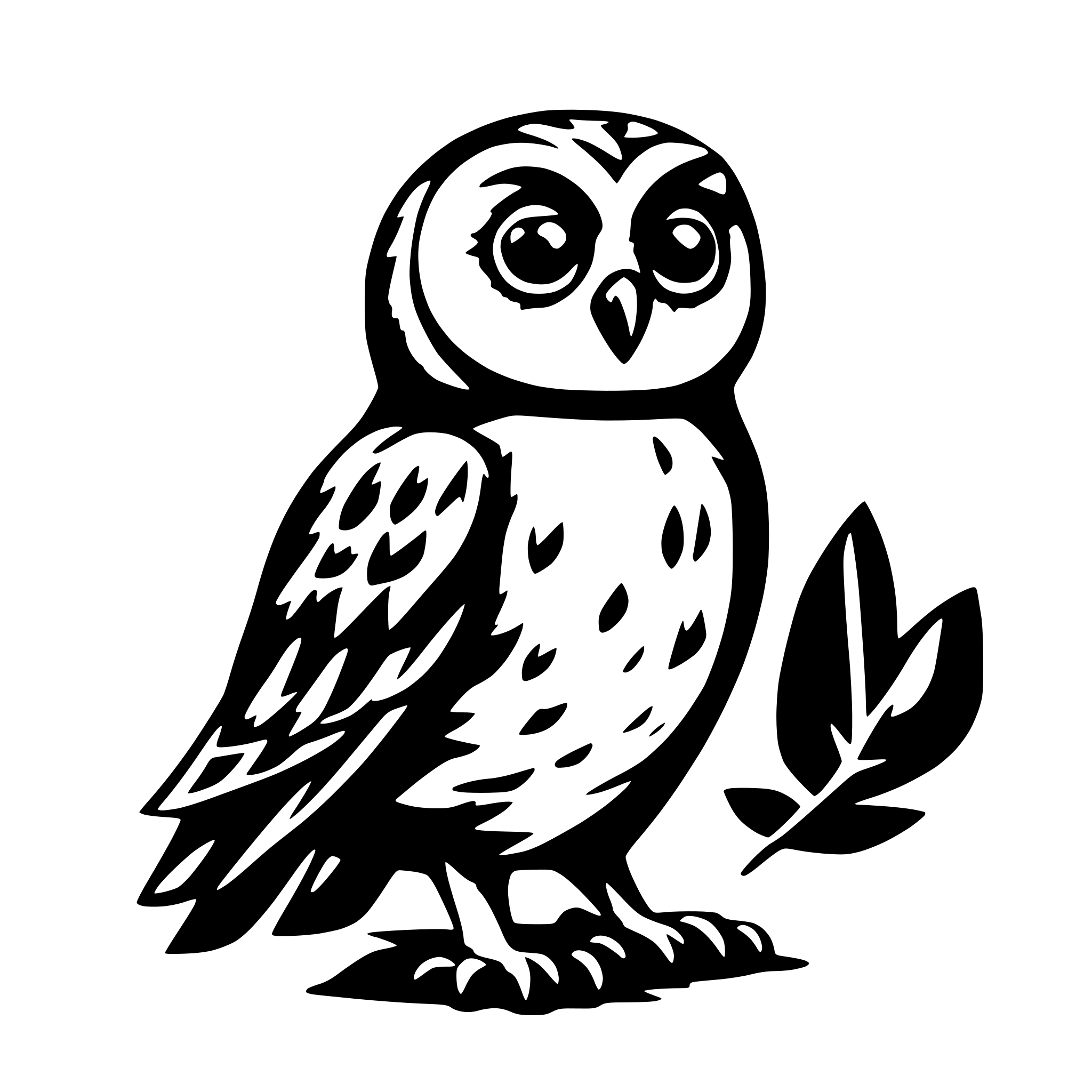 AI-generated SVG of a An owl