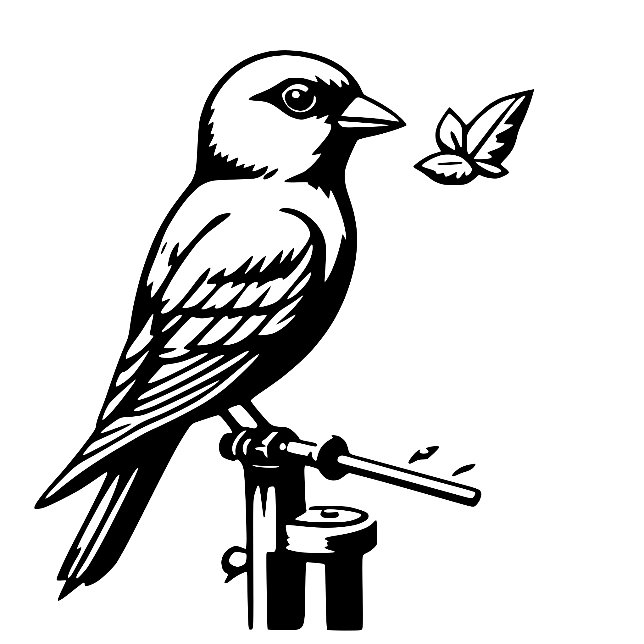 AI-generated SVG of a bird chirping