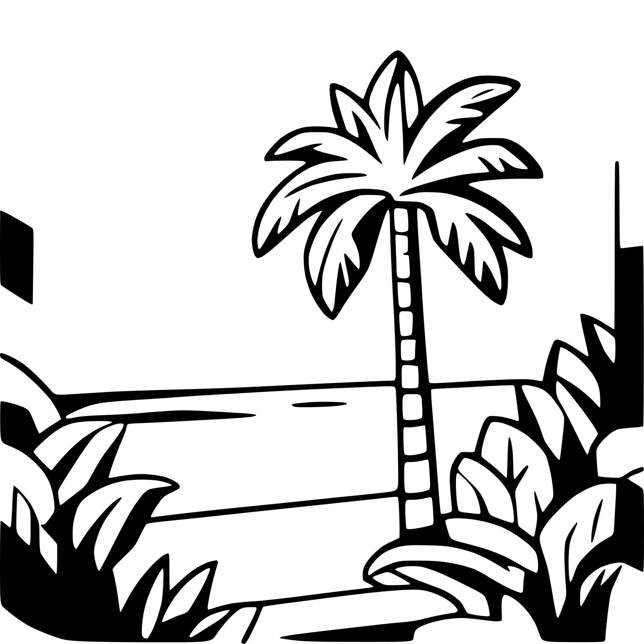 AI-generated SVG of 'Palm tree'