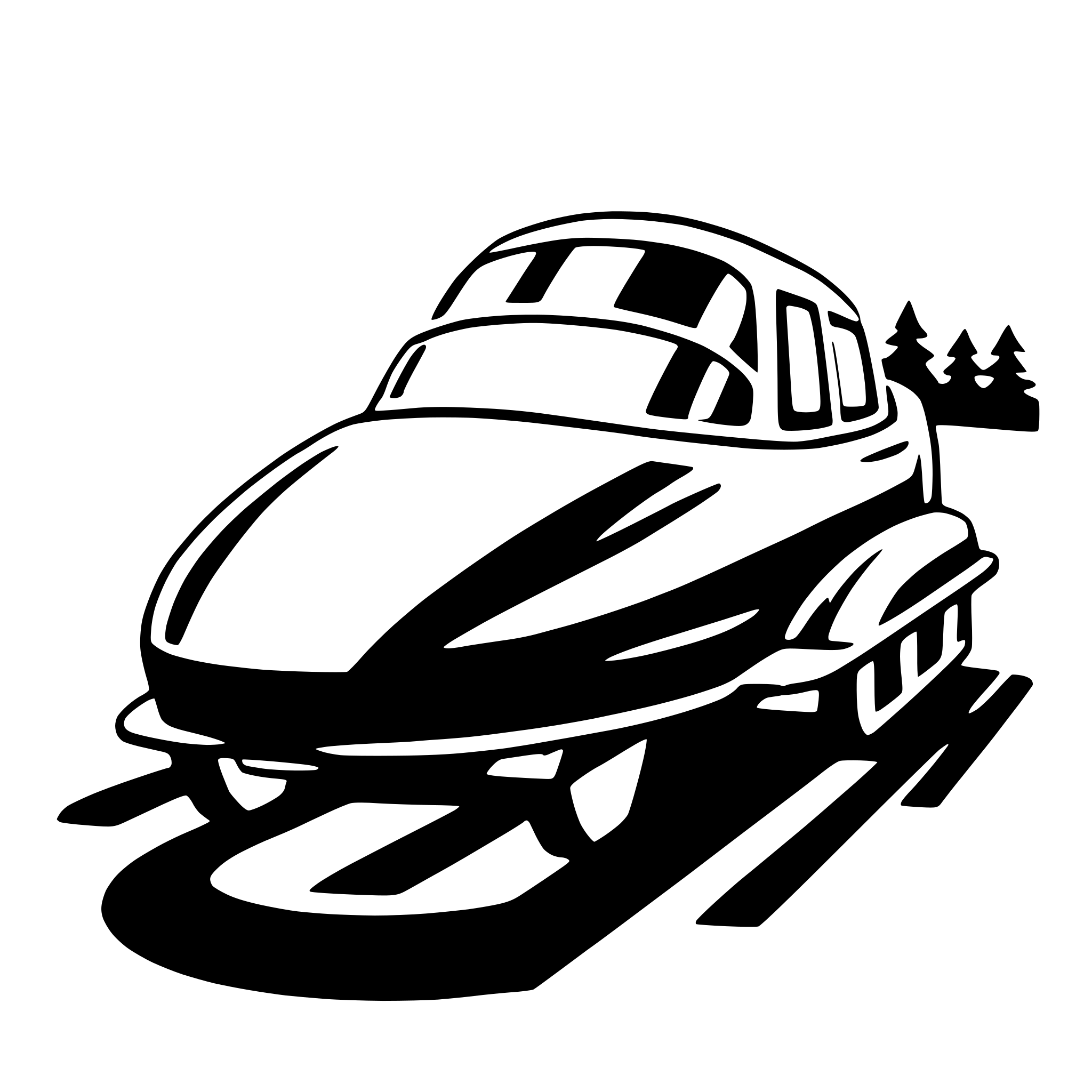 AI-generated SVG of a bobsled