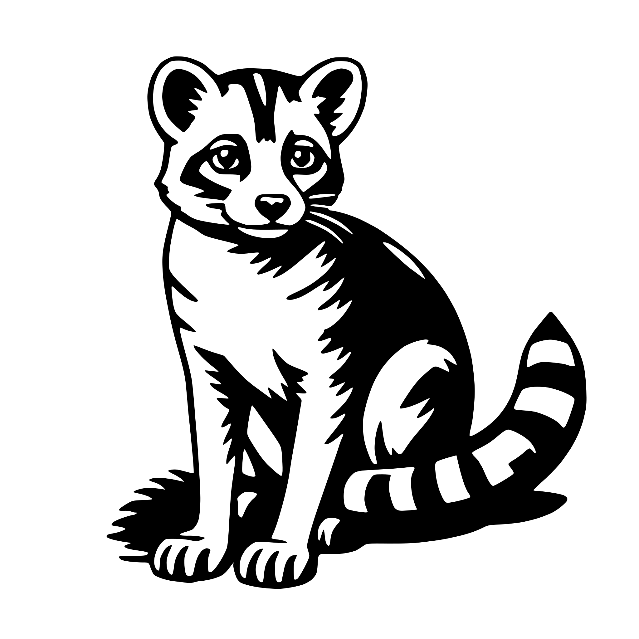 AI-generated SVG of a civet