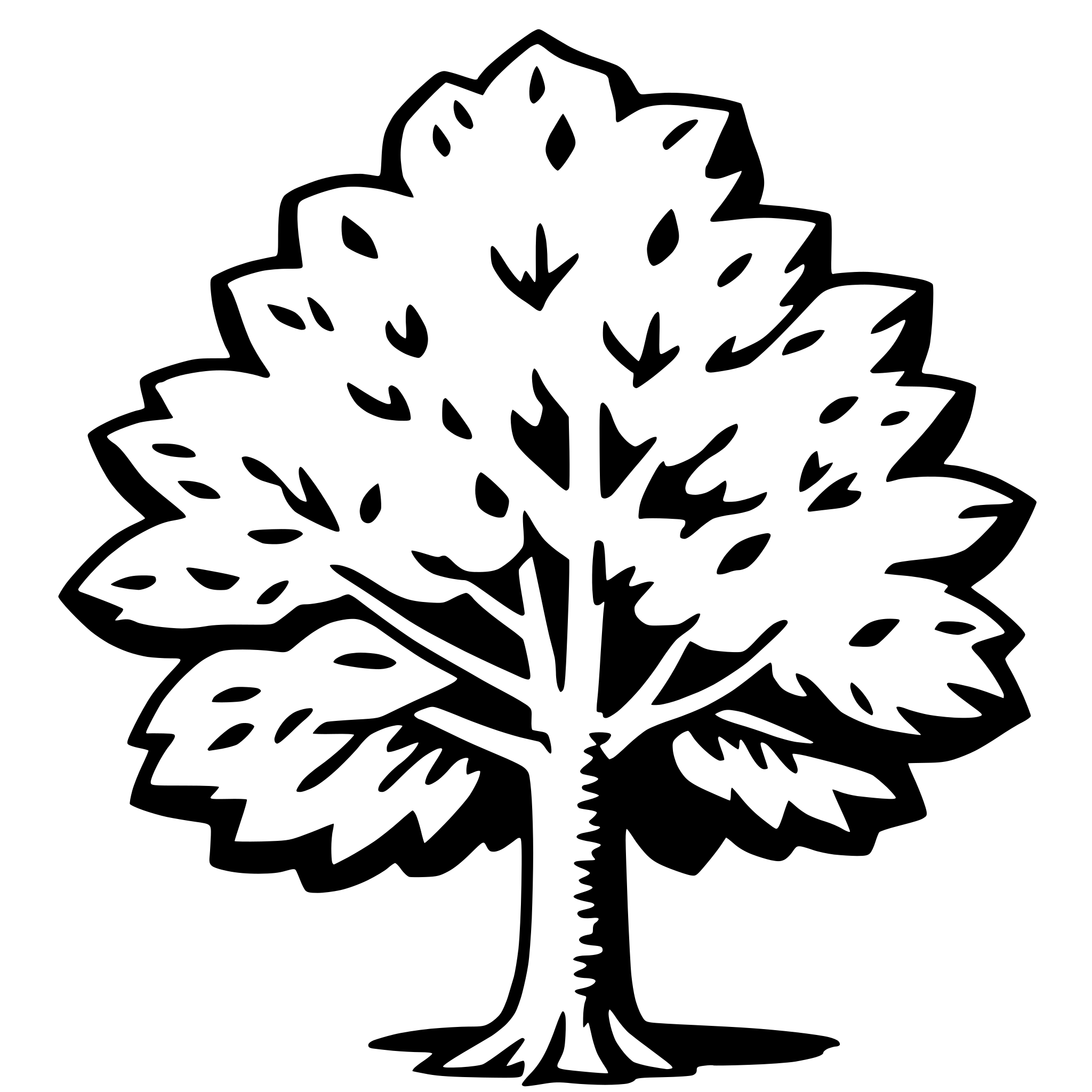 AI-generated SVG of a sycamore tree