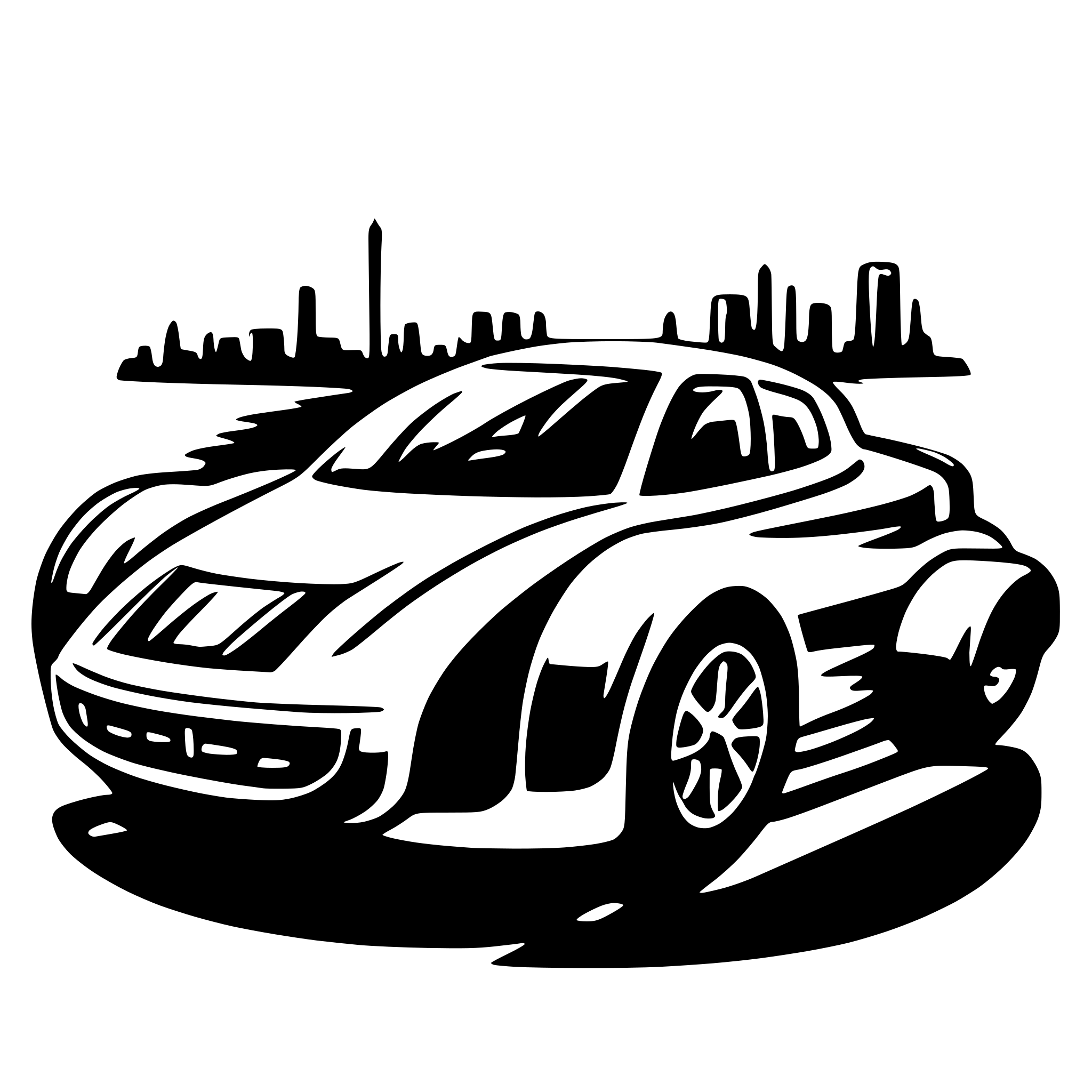 AI-generated SVG of 'Futuristic car'