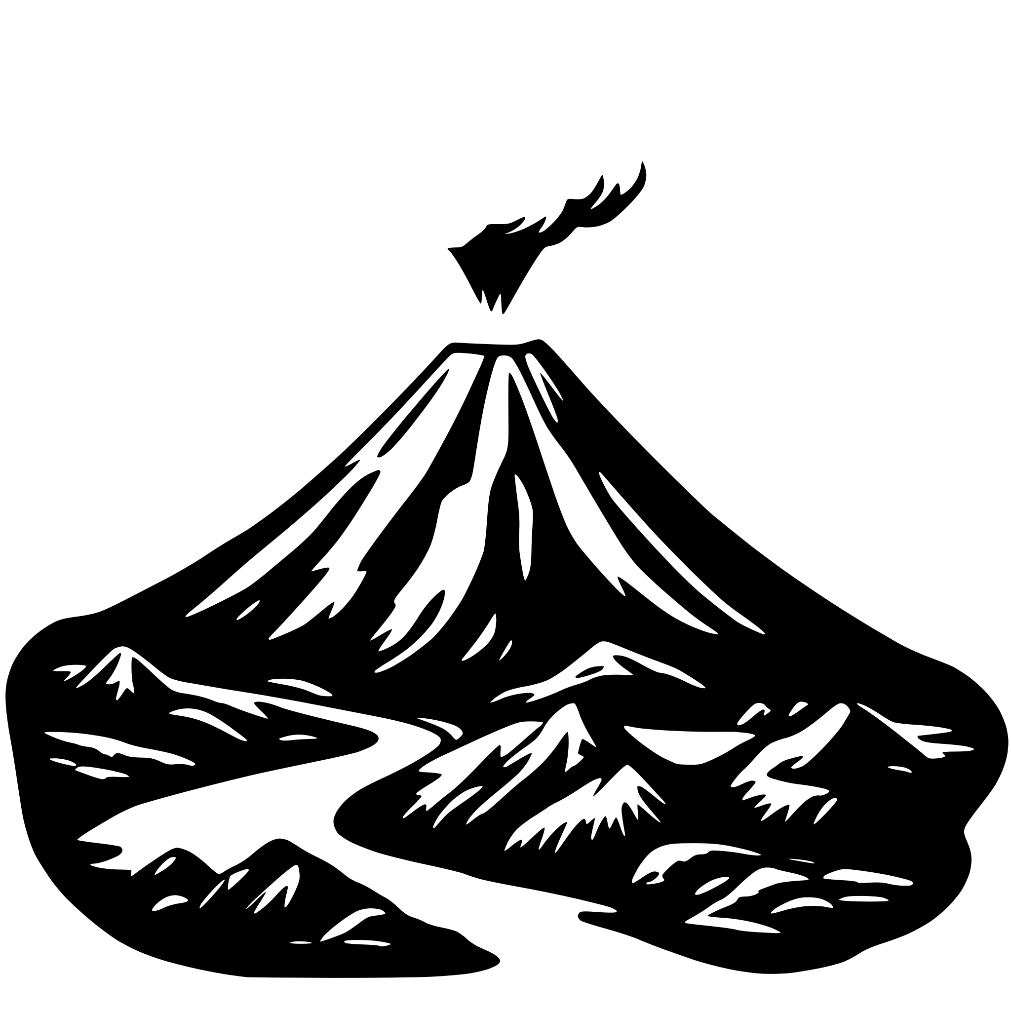 AI-generated SVG of a Volcano