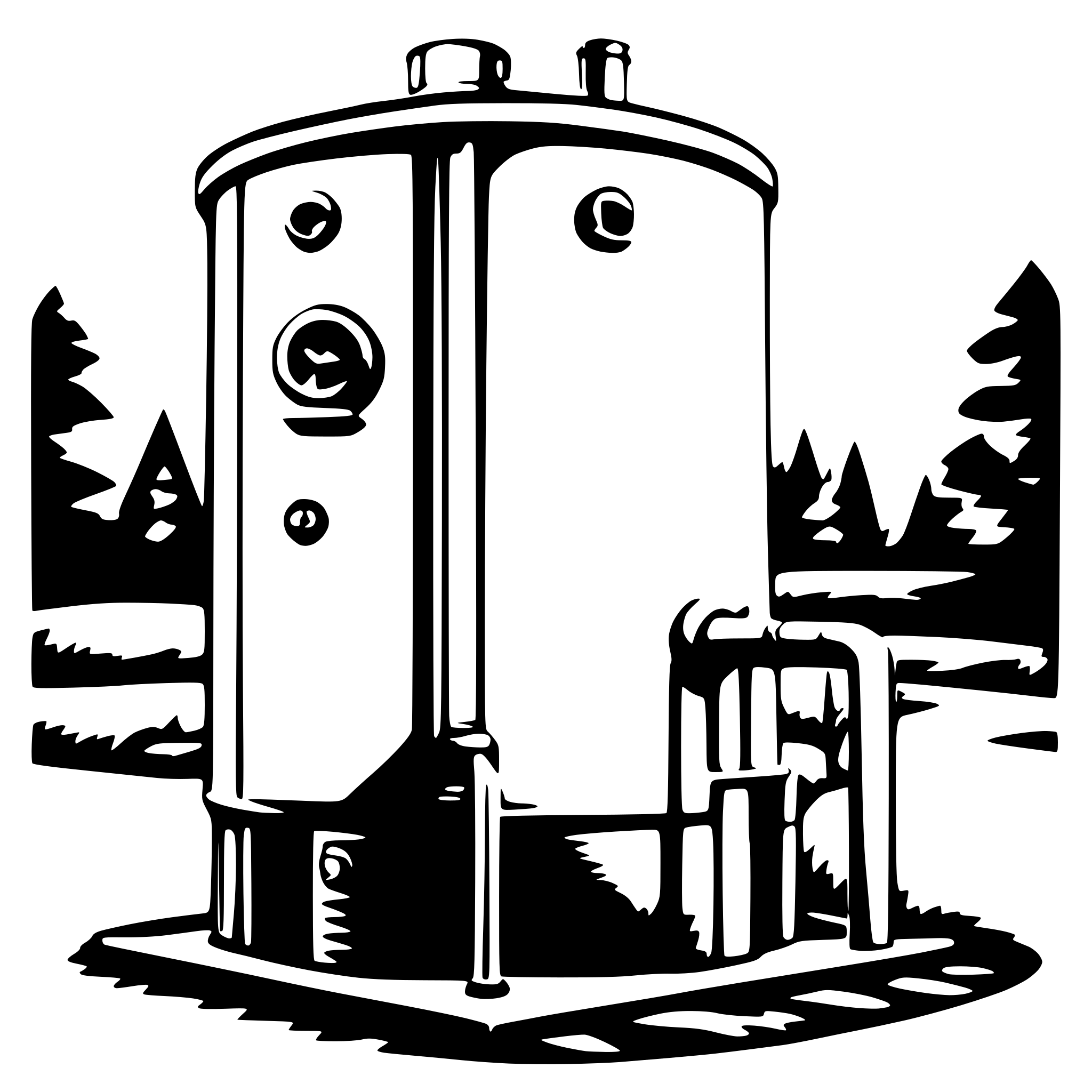 AI-generated SVG of 'Rectangle water tank 2D'