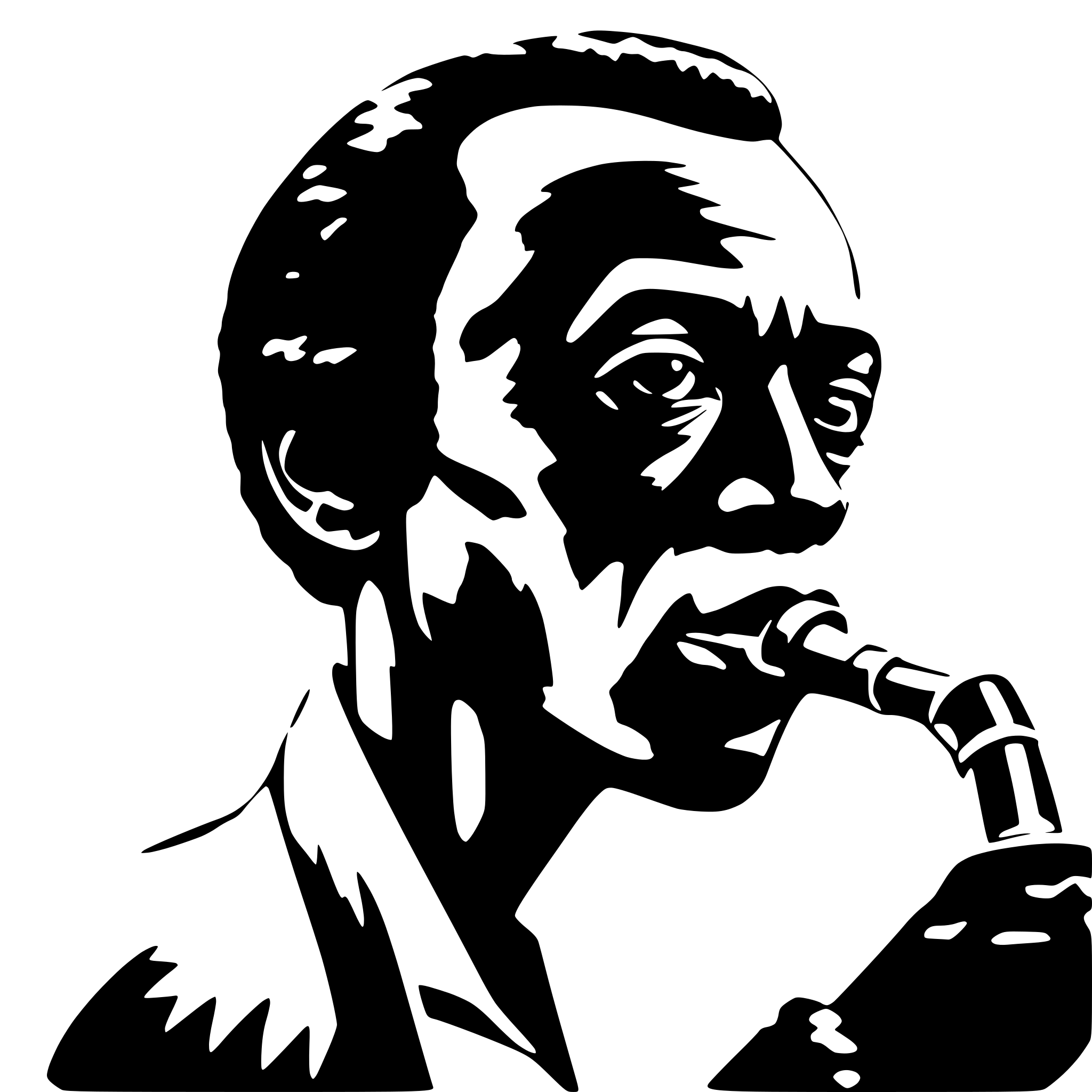 AI-generated SVG of a miles Davis blowing his horn