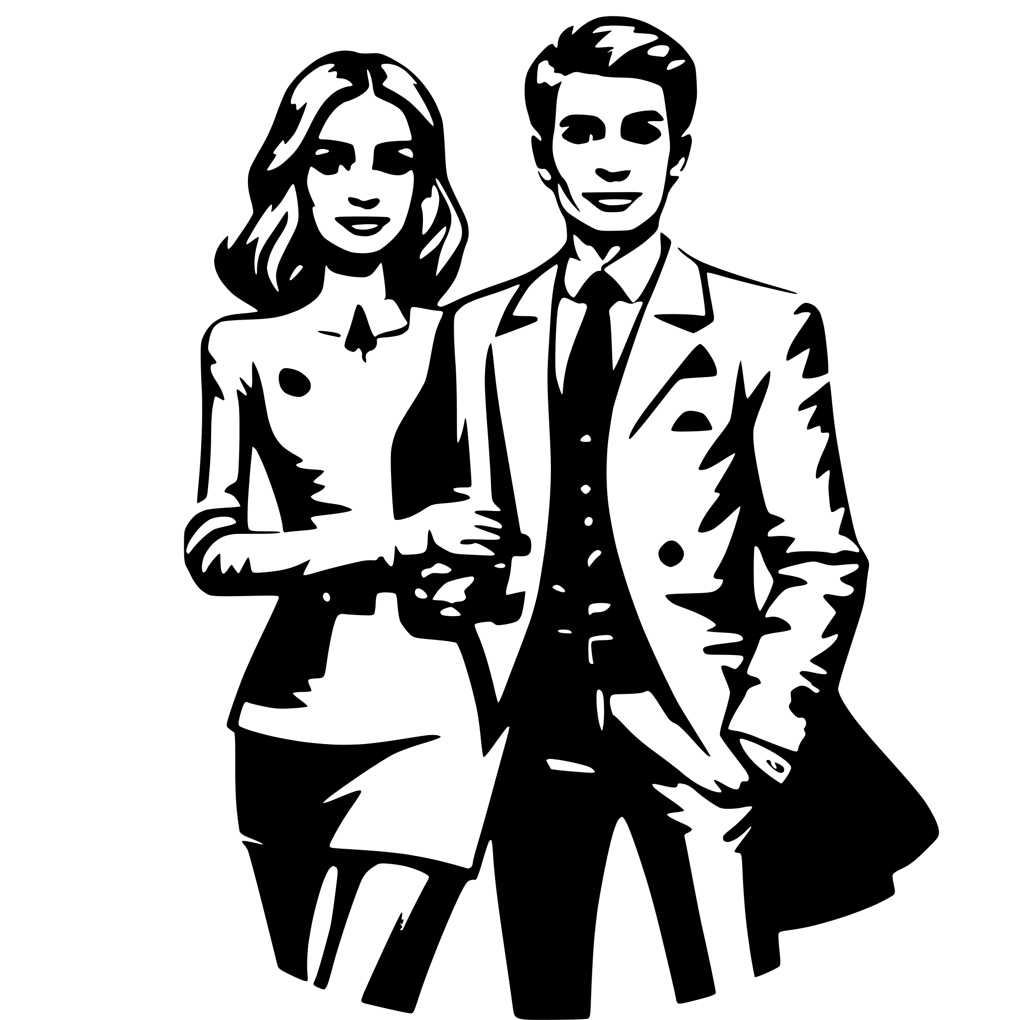 AI-generated SVG of a a professionally dressed man and woman