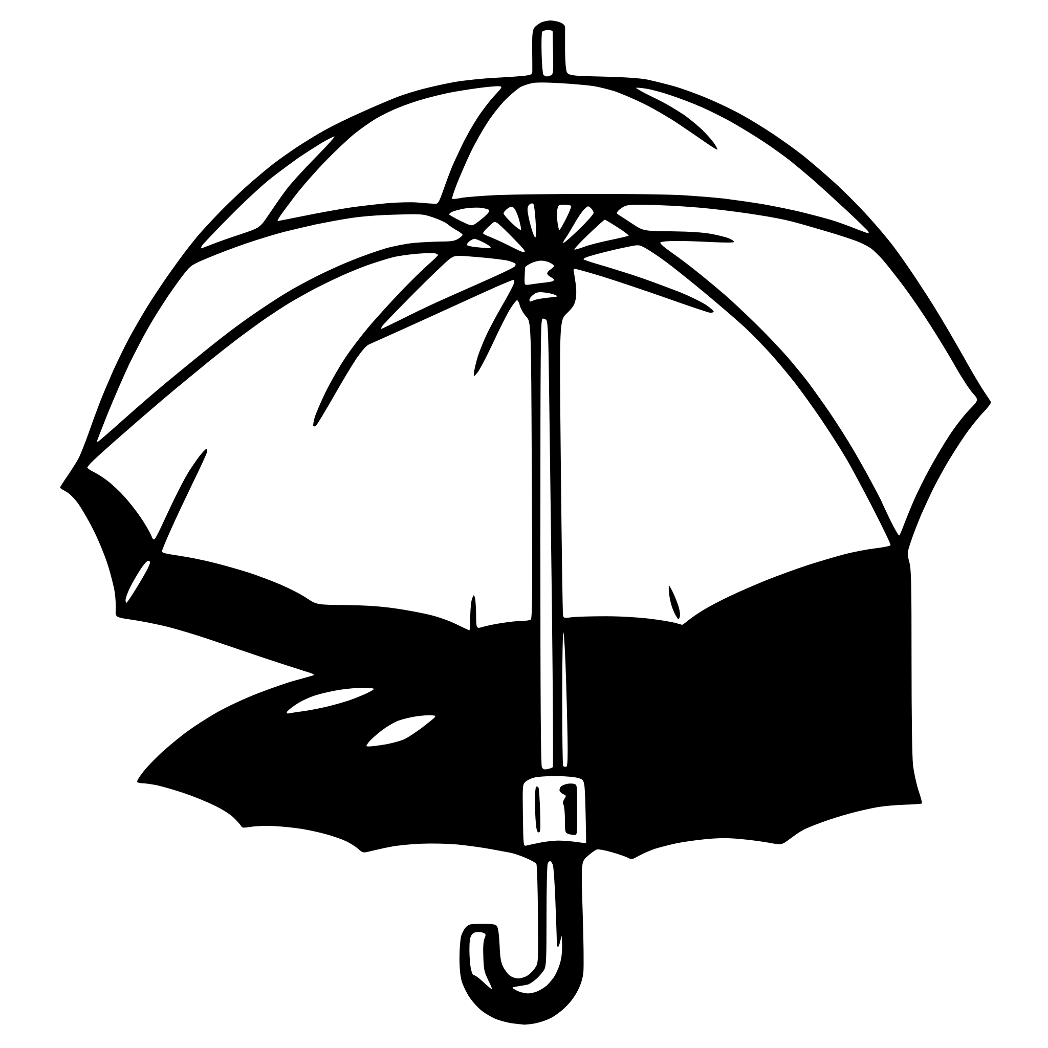 AI-generated SVG of 'umbrella'