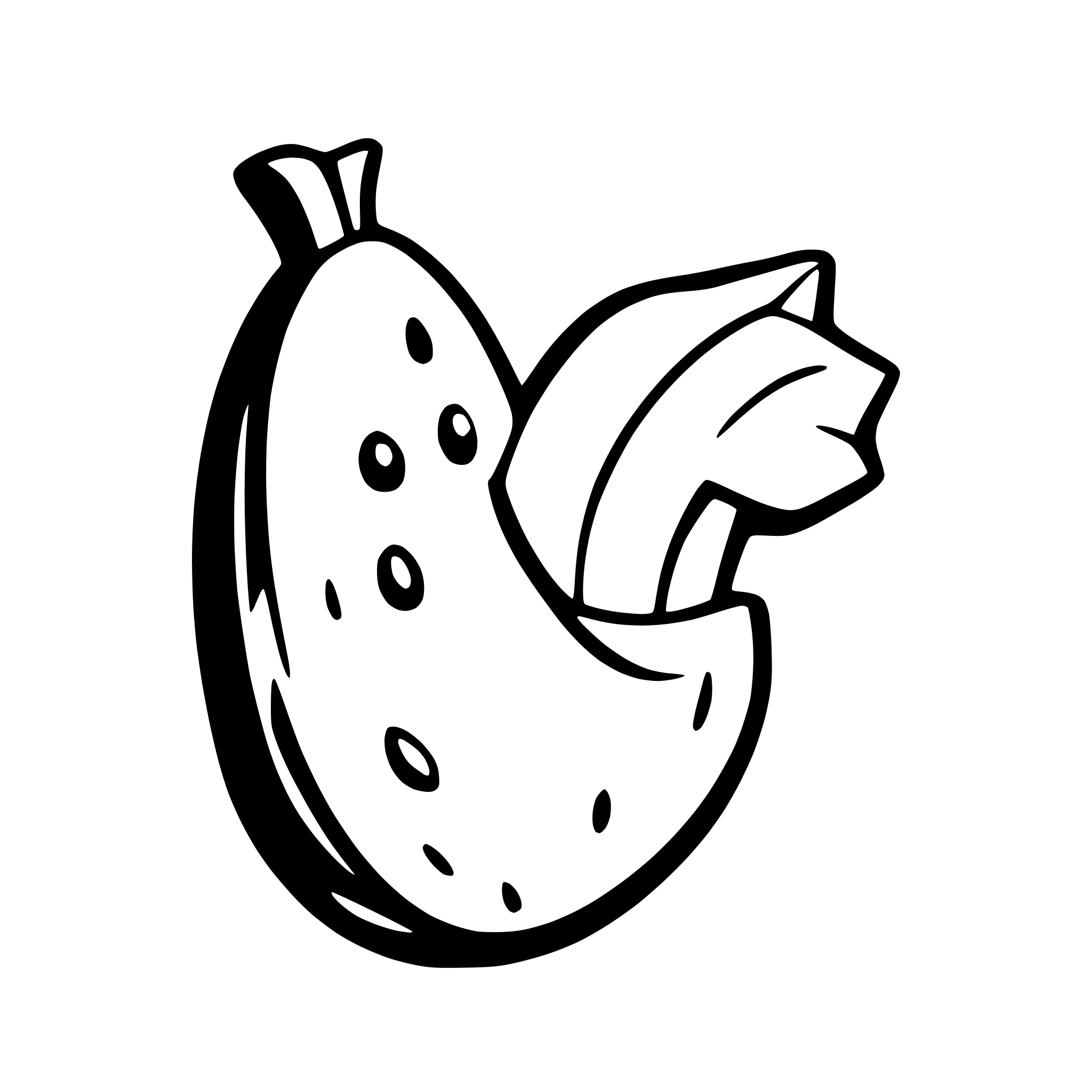 AI-generated SVG of a banana