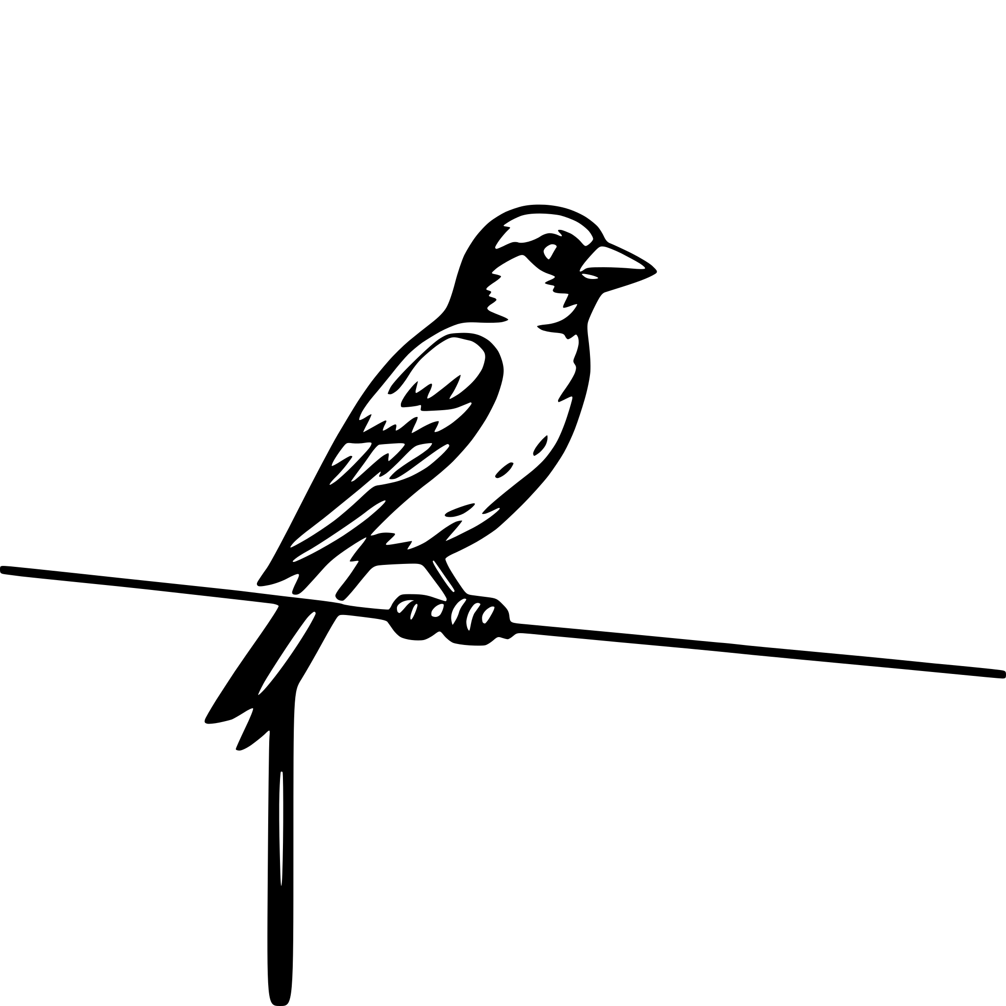 AI-generated SVG of a bird on wire