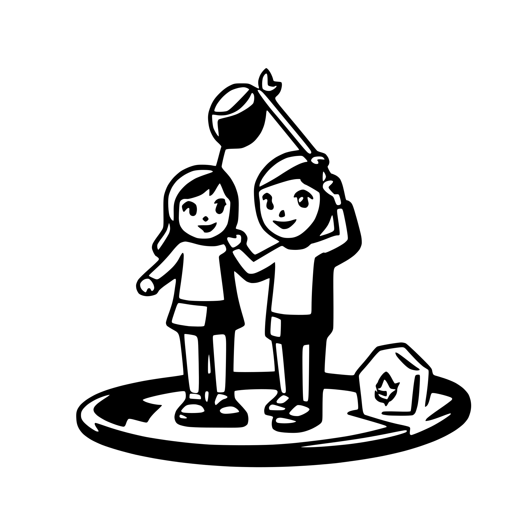 AI-generated SVG of a Kinder spielen in der Pfütze