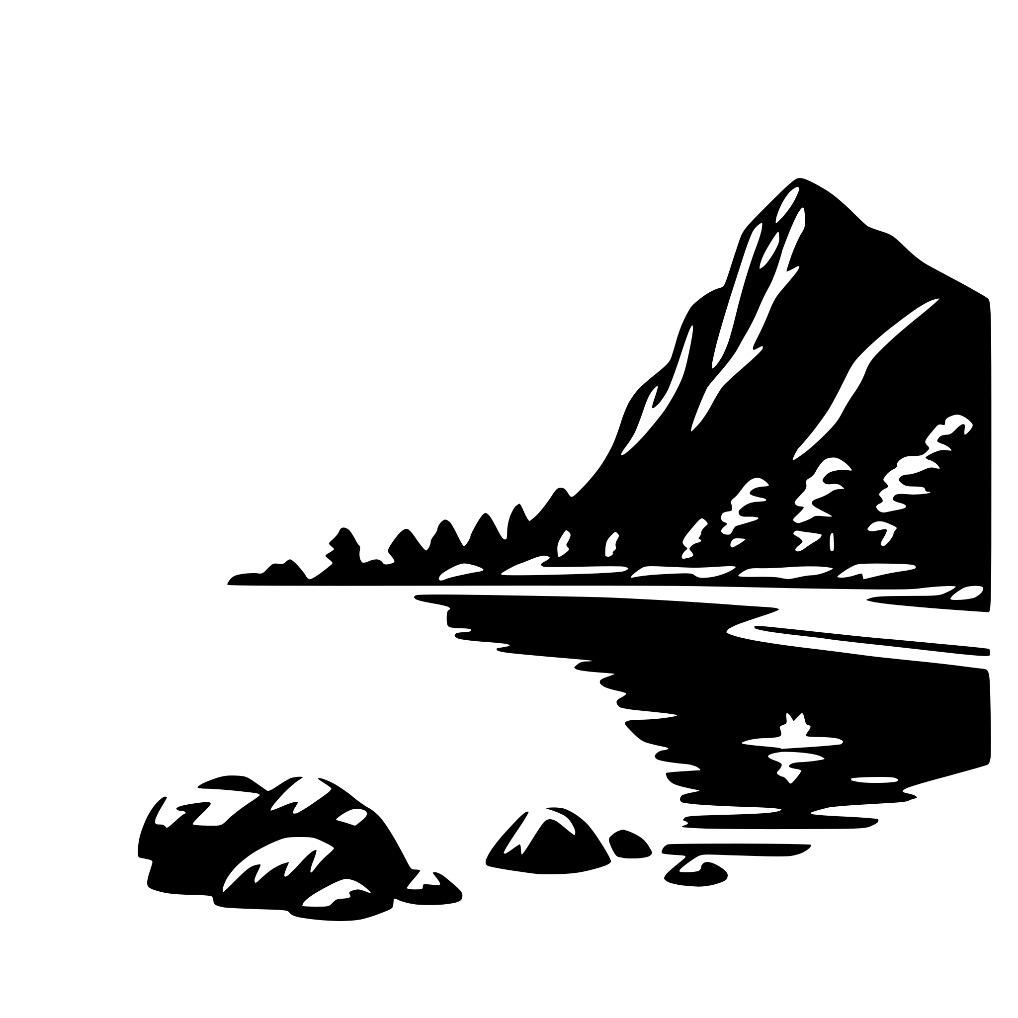 AI-generated SVG of a milford sound