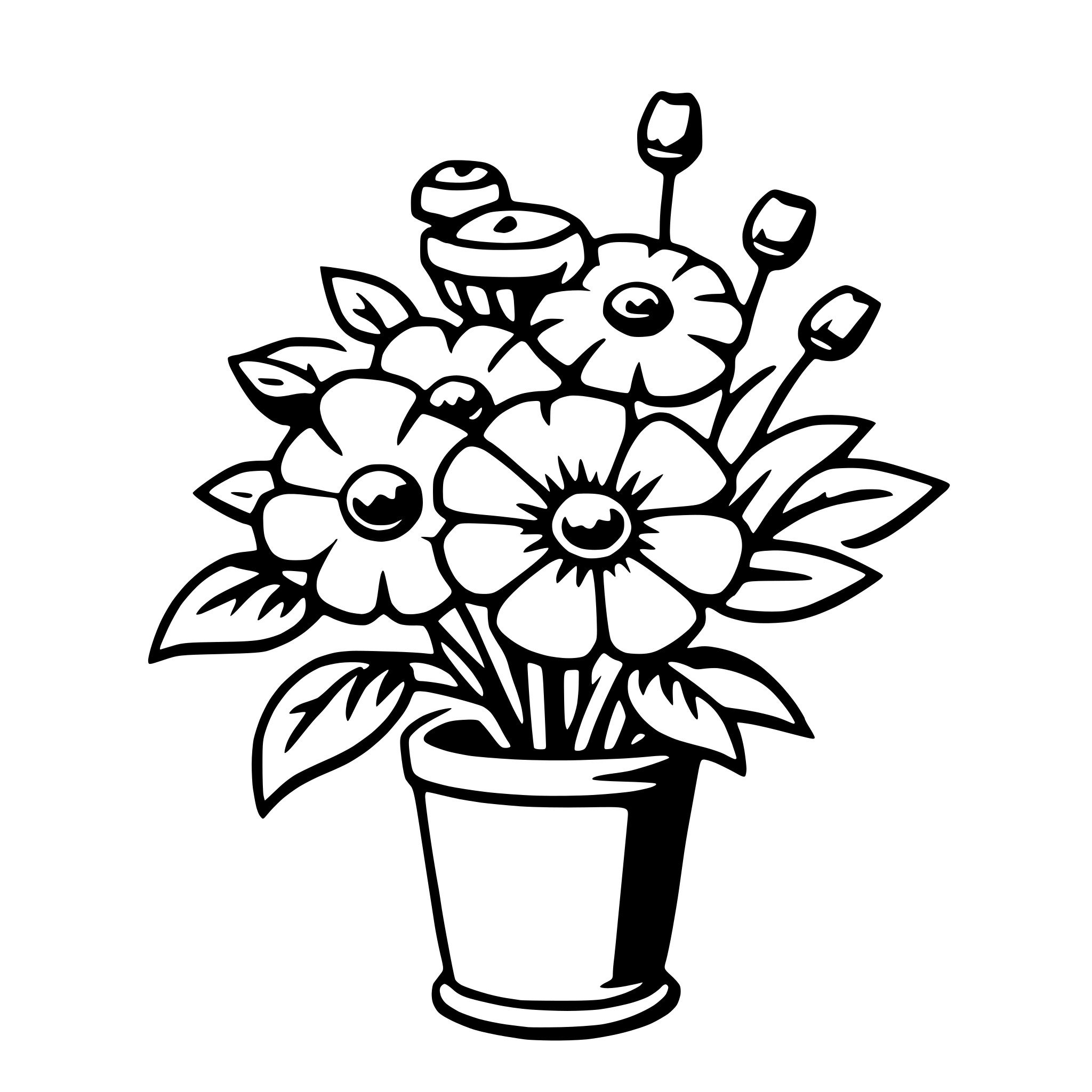 AI-generated SVG of a flower bouquet