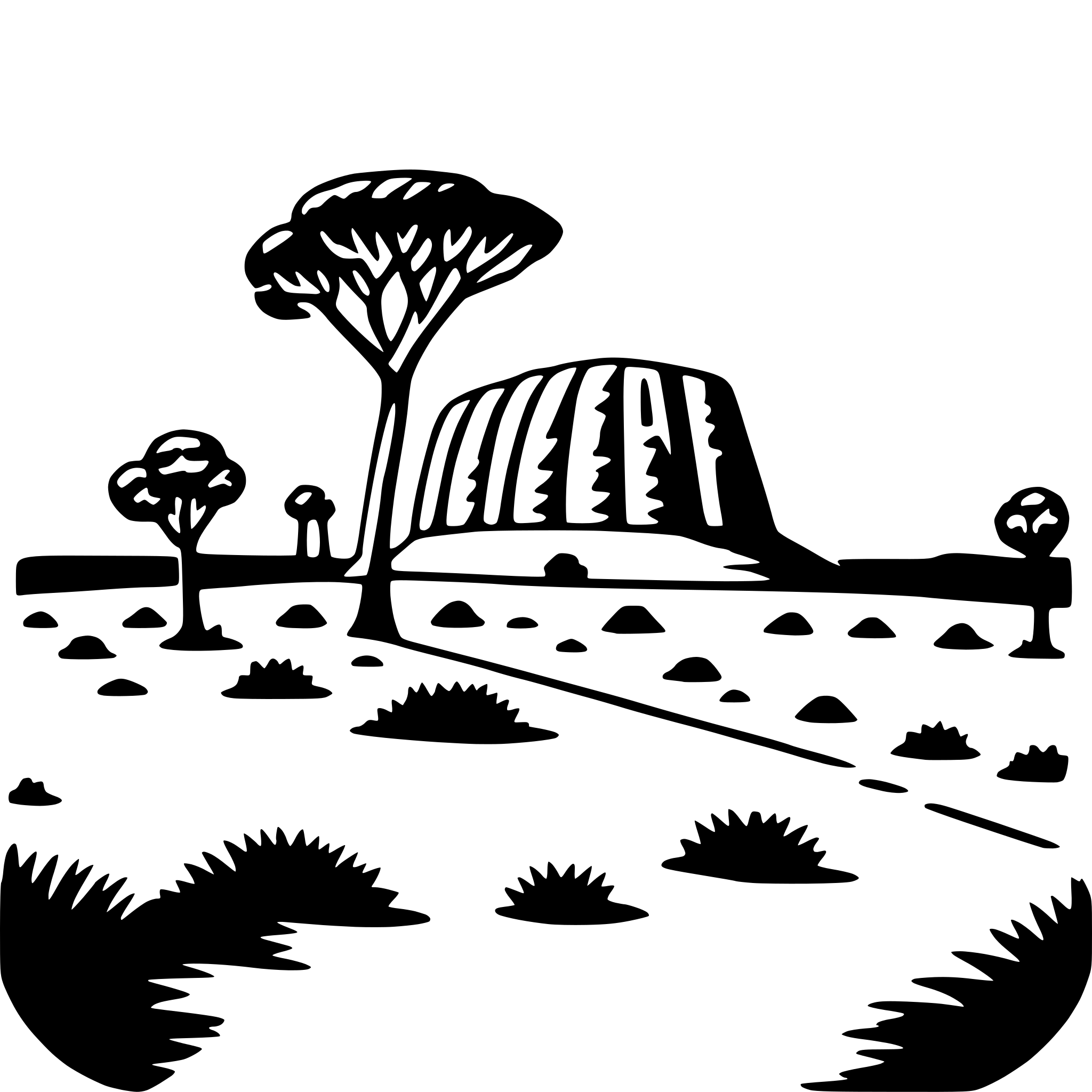 AI-generated SVG of a uluru (ayers rock)