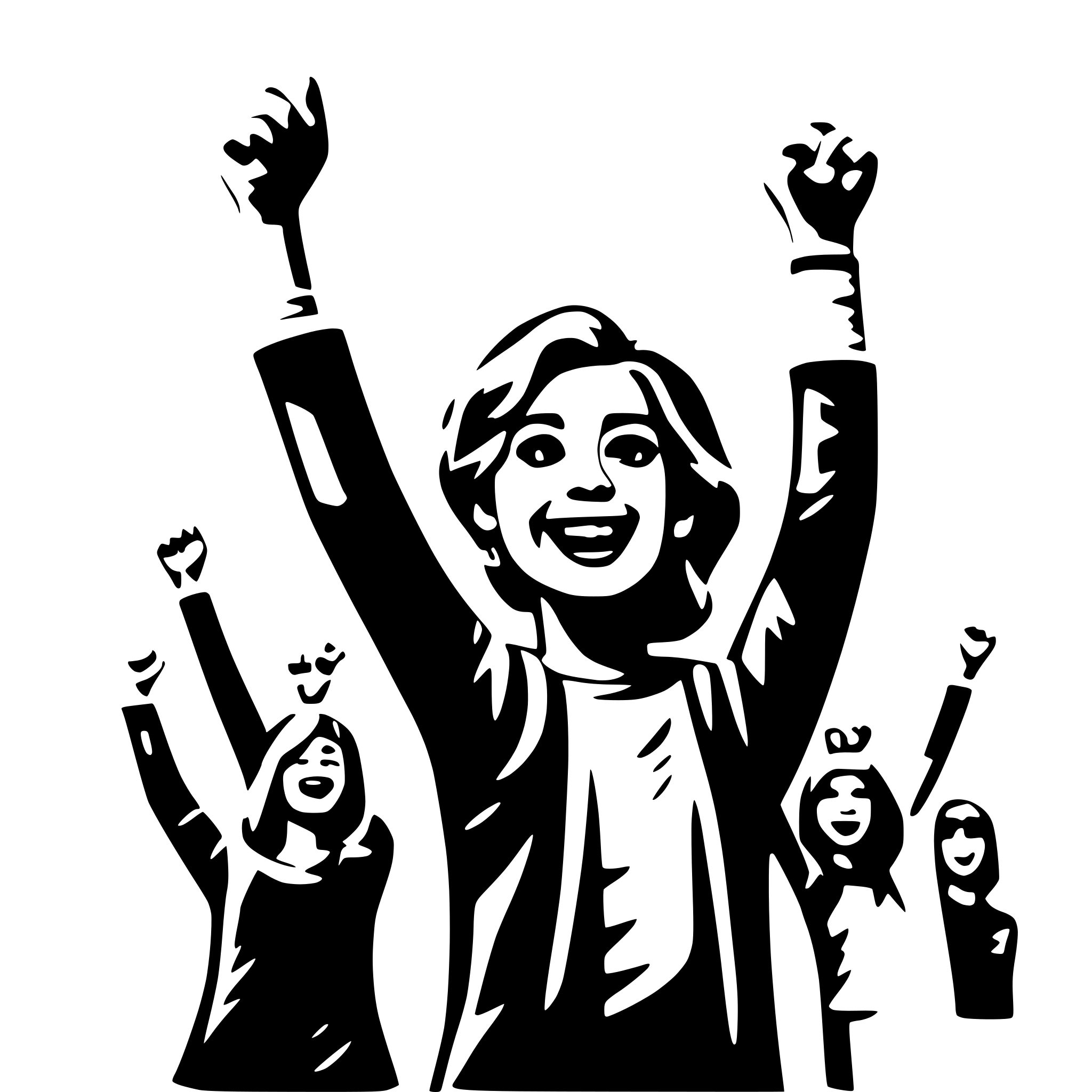 AI-generated SVG of 'people cheering'