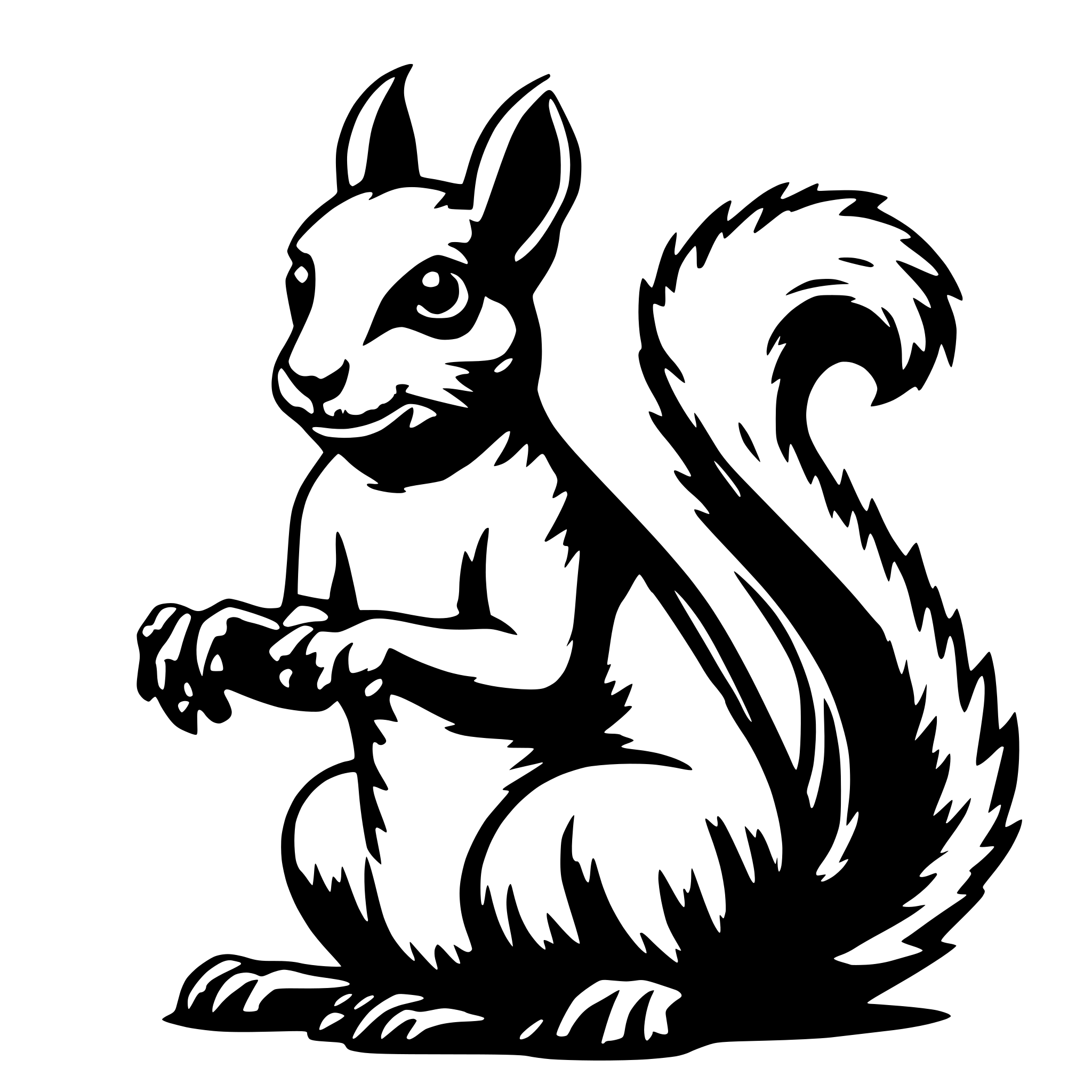 AI-generated SVG of 'Angry Squirrel'
