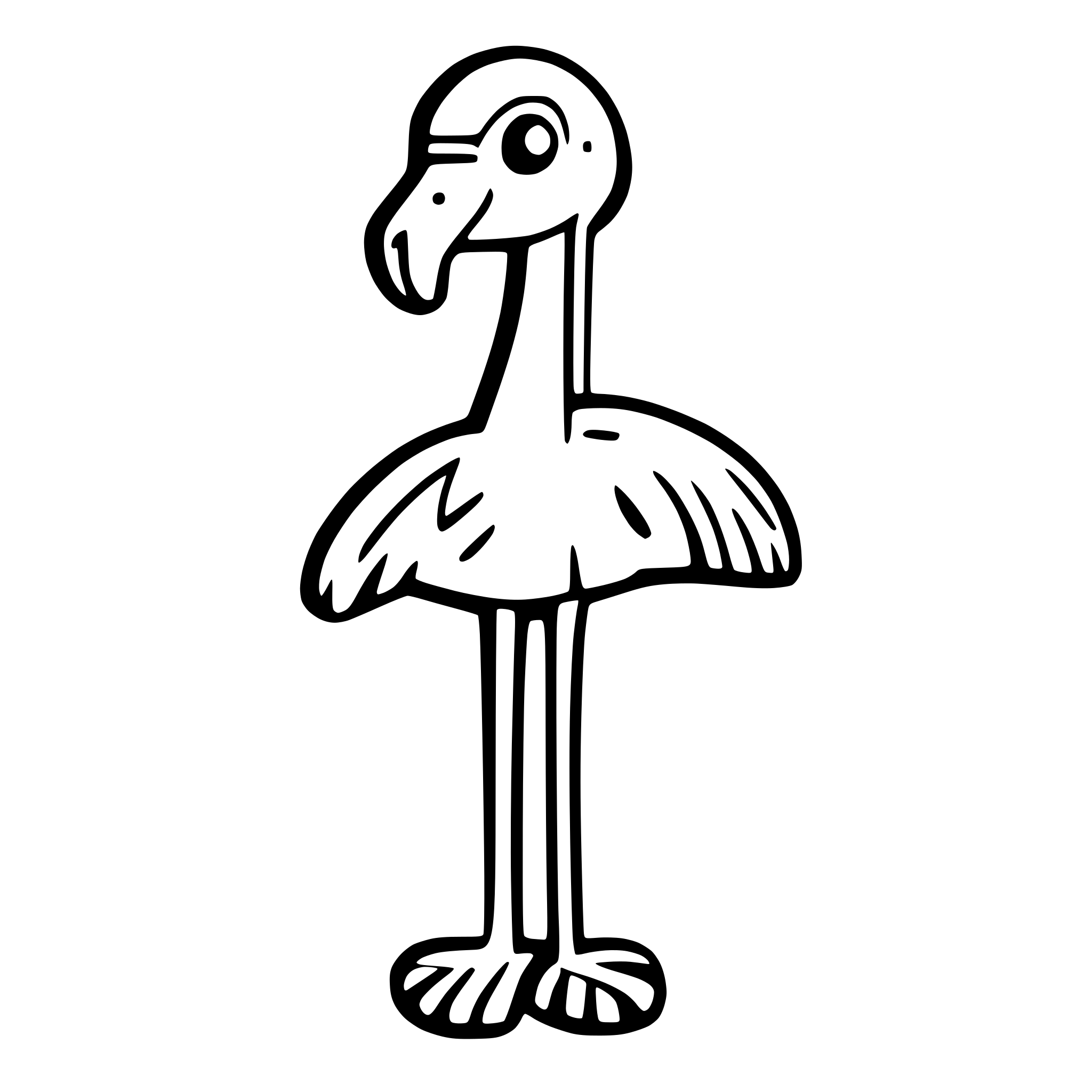 AI-generated SVG of a flamingo